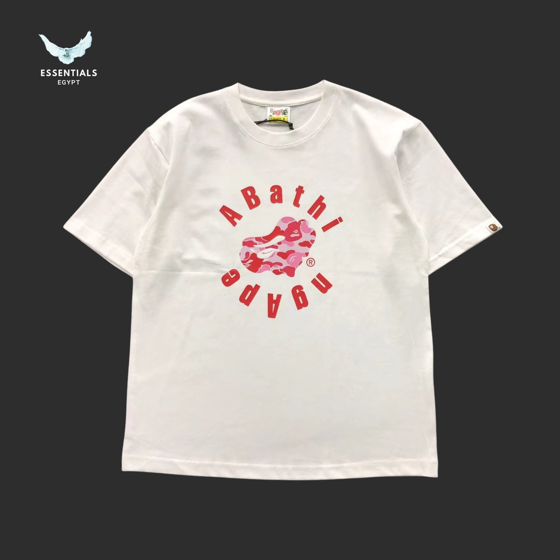 BAPE Pink ABC Camo Ape Head Tee
