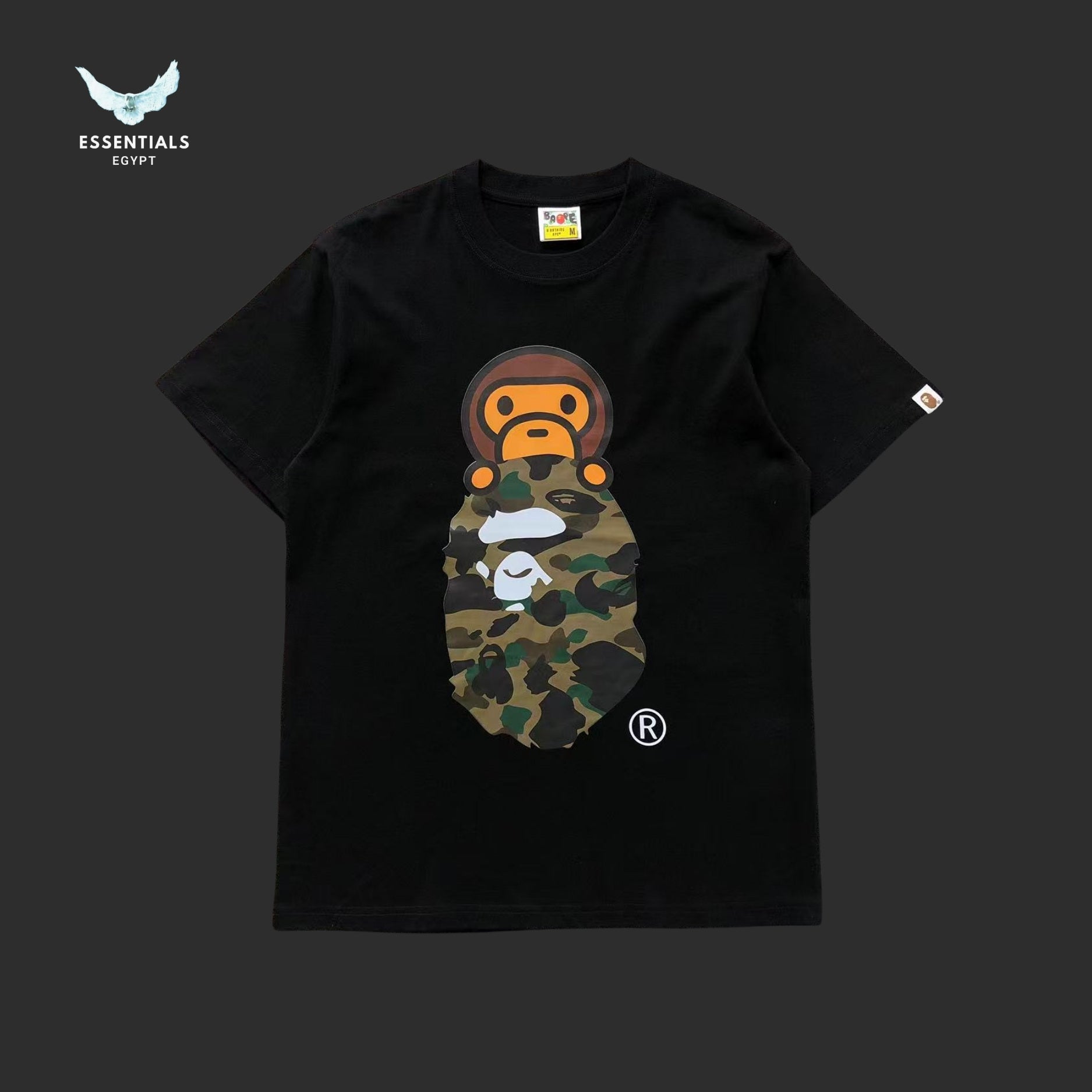 BAPE Camo Milo on Ape Head Tee