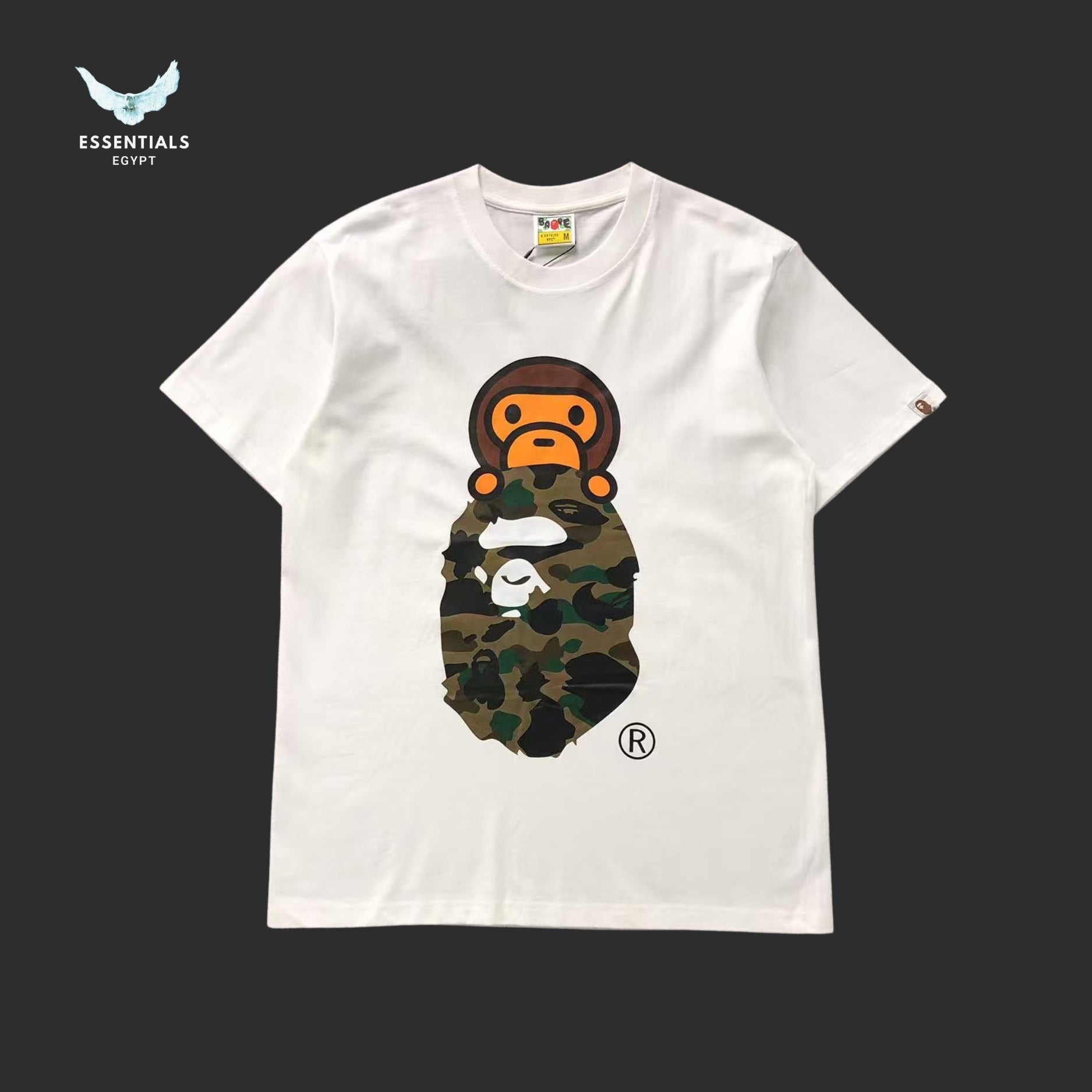 BAPE Camo Milo on Ape Head Tee