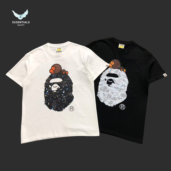 BAPE Space Camo Milo On Big Ape Head Tee