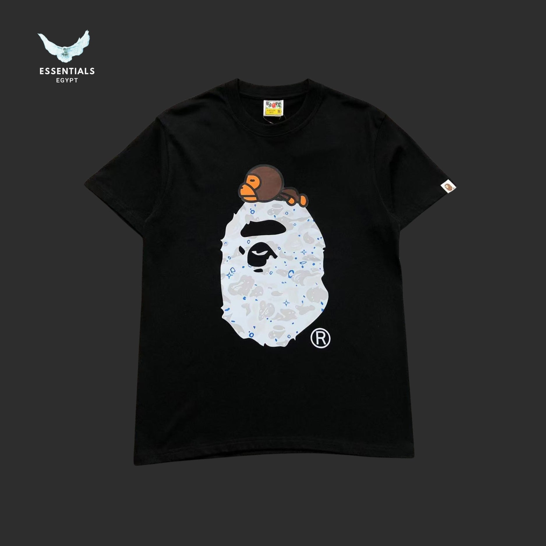 BAPE Space Camo Milo On Big Ape Head Tee