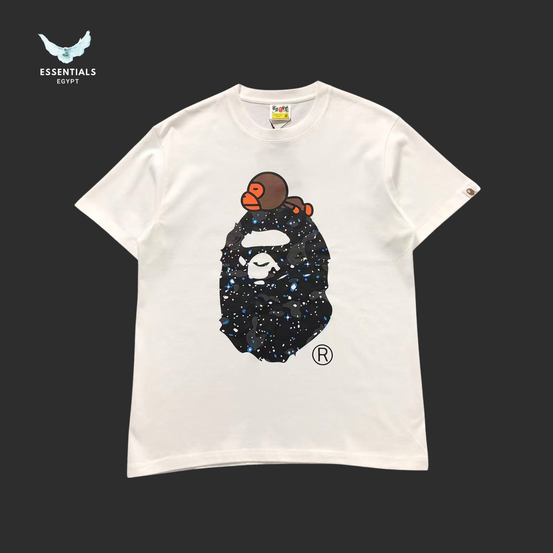 BAPE Space Camo Milo On Big Ape Head Tee