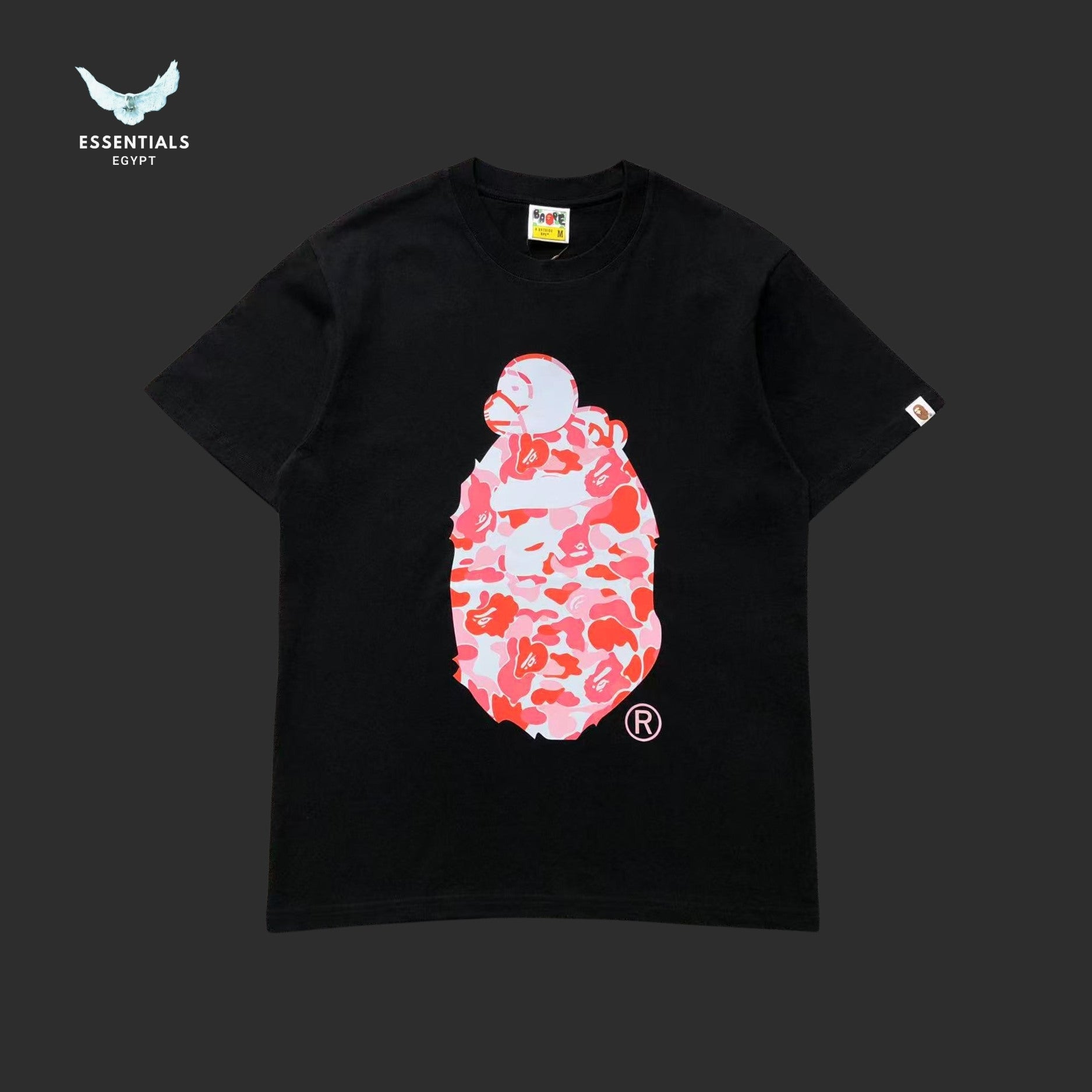 BAPE Black ABC Camo Milo on Big Ape Tee