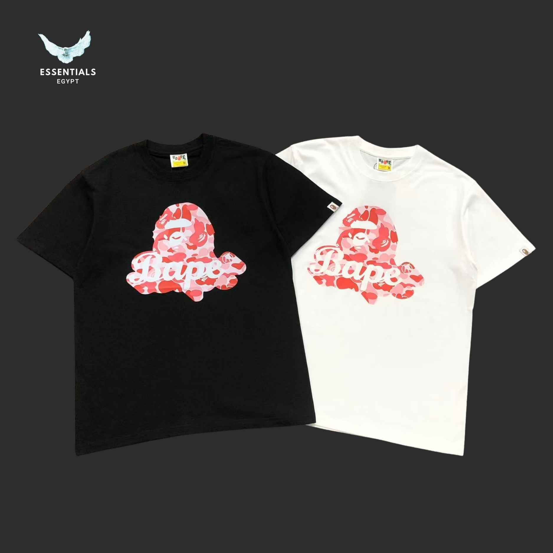 BAPE Pink ABC Camo Ape Head Tee