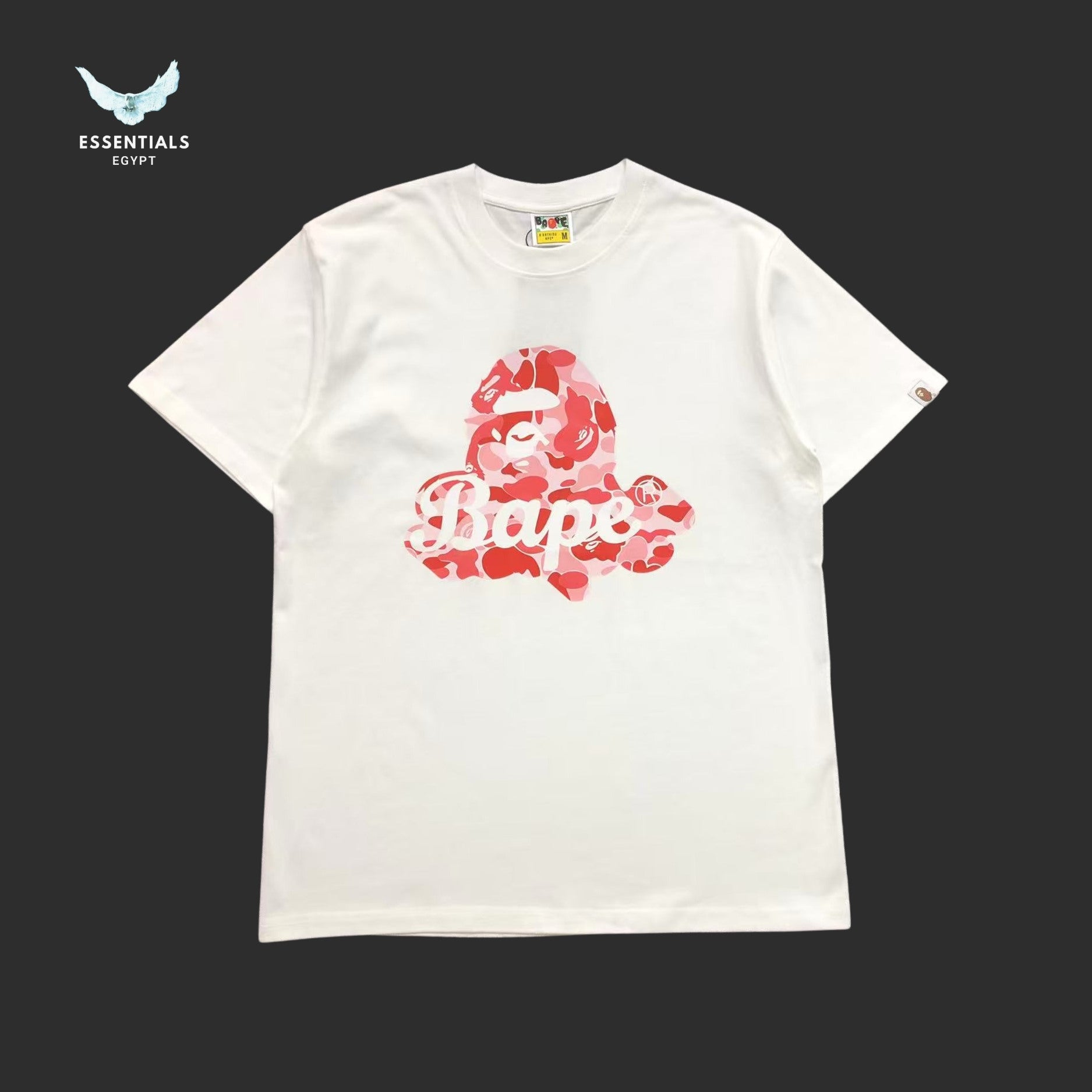 BAPE Pink ABC Camo Ape Head Tee