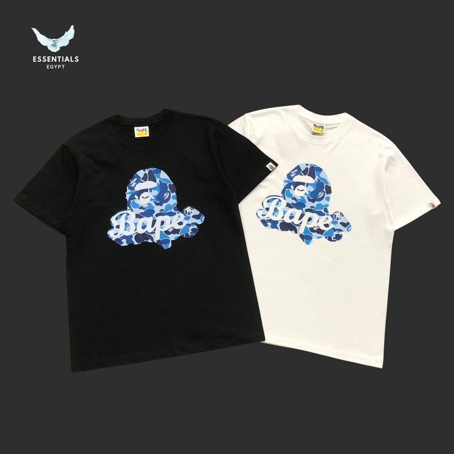 BAPE Blue ABC Camo Ape Head Tee