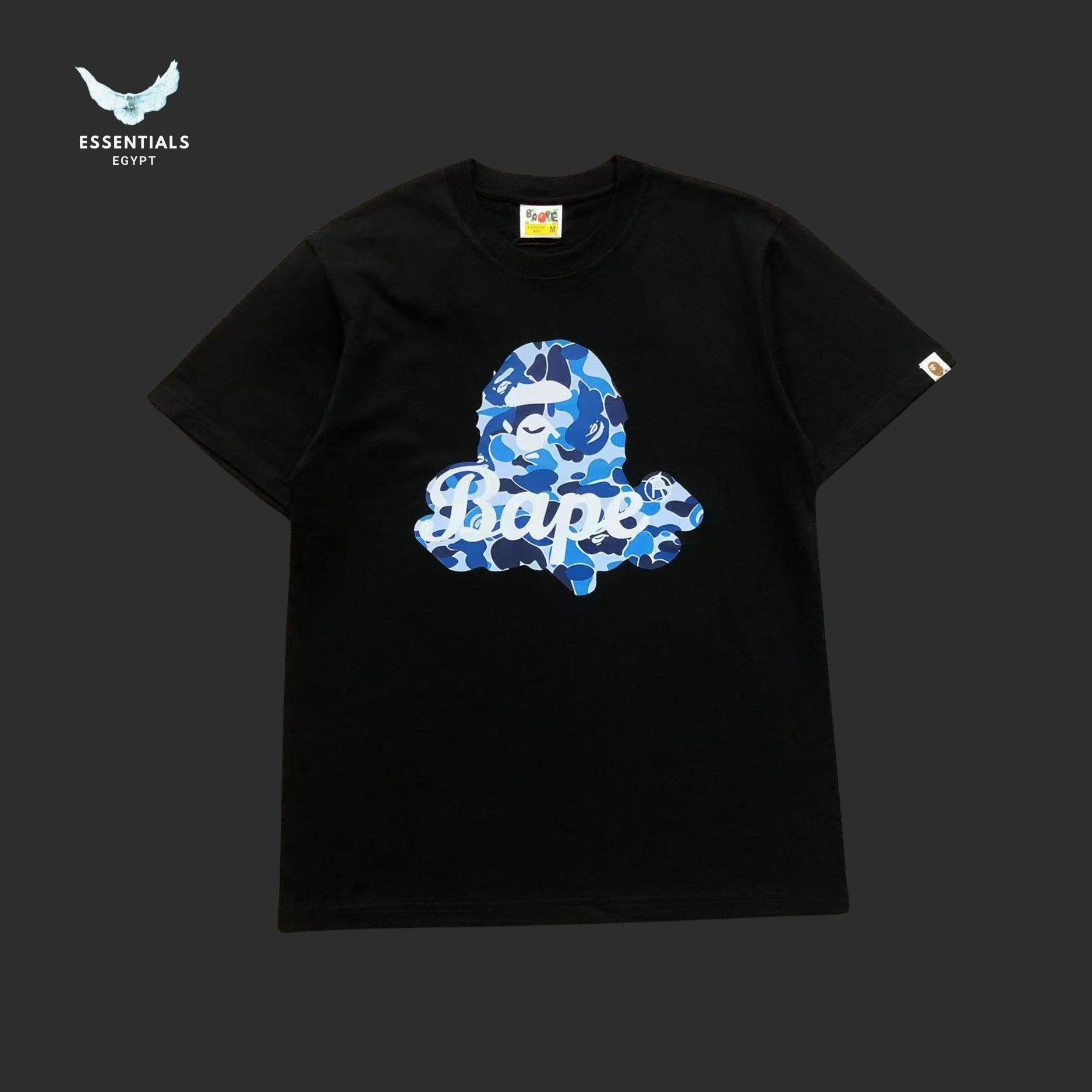 BAPE Blue ABC Camo Ape Head Tee