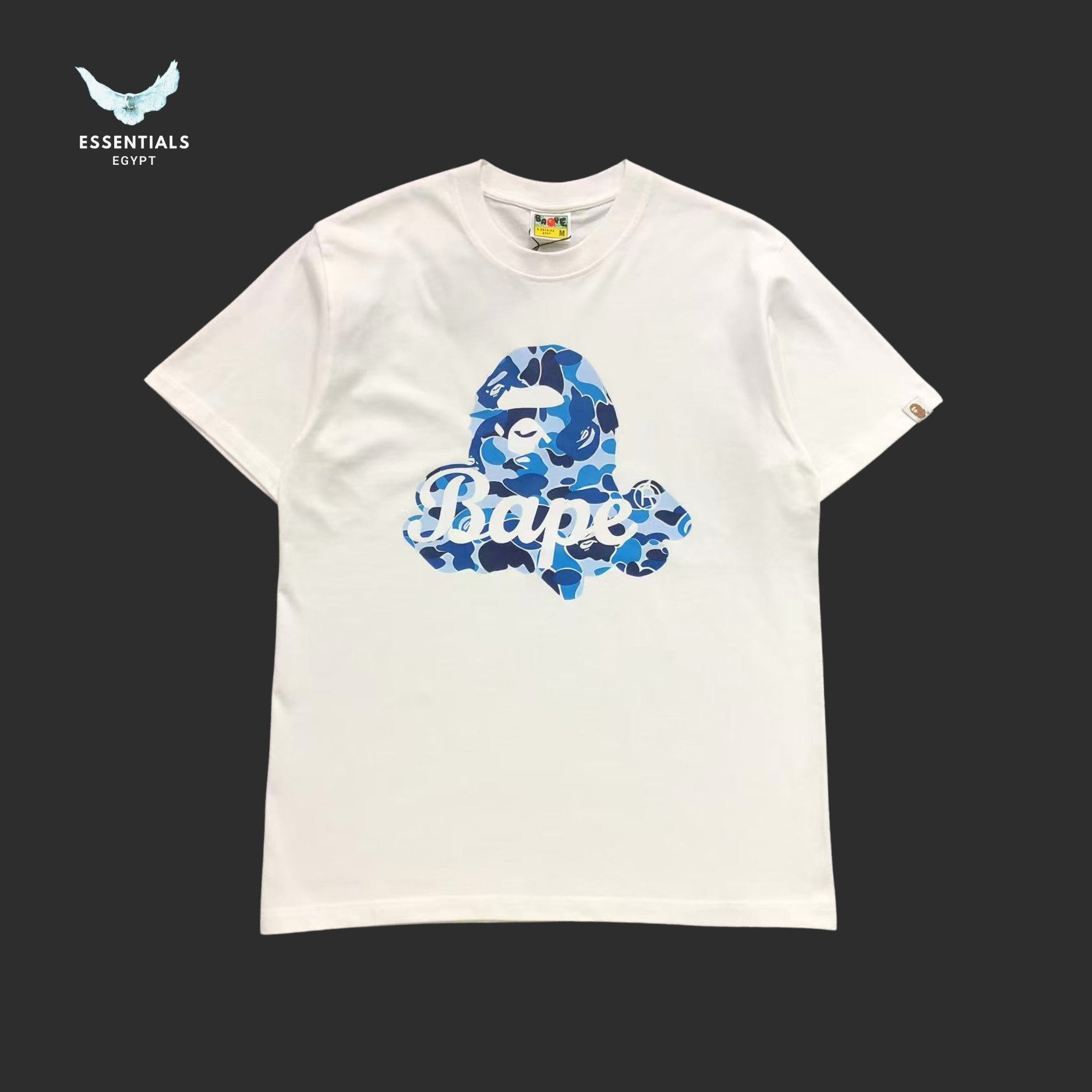 BAPE Blue ABC Camo Ape Head Tee