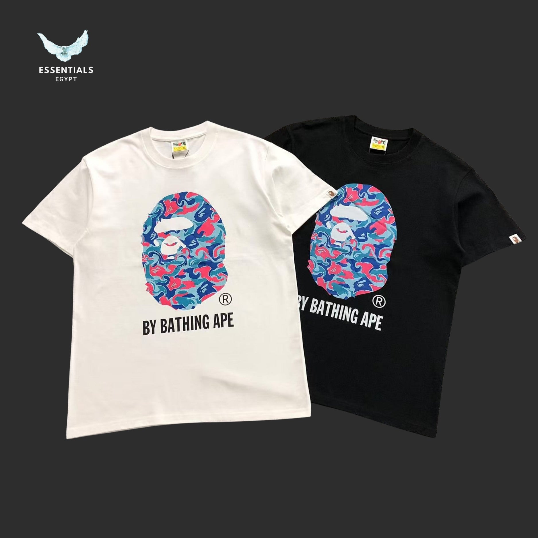 BAPE Marble Camo Ape Head Tee