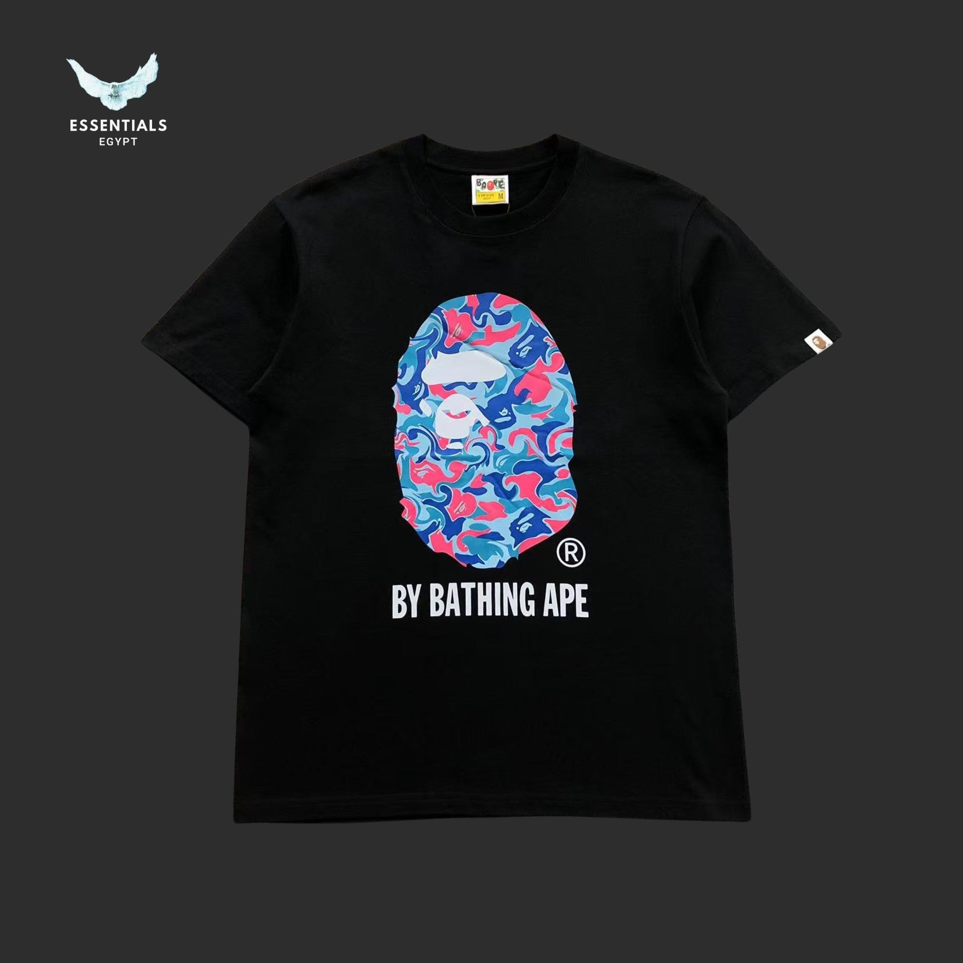 BAPE Marble Camo Ape Head Tee