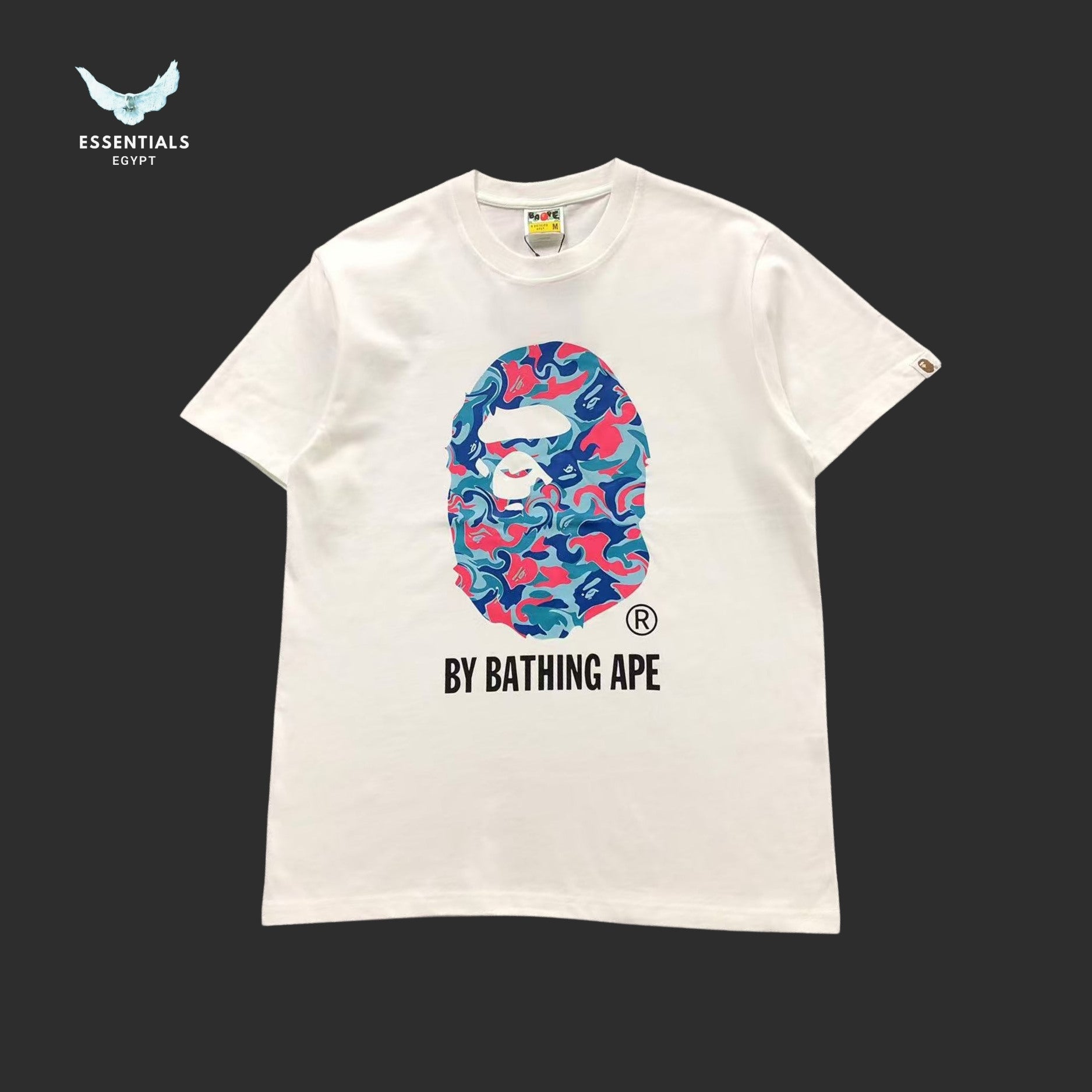 BAPE Marble Camo Ape Head Tee