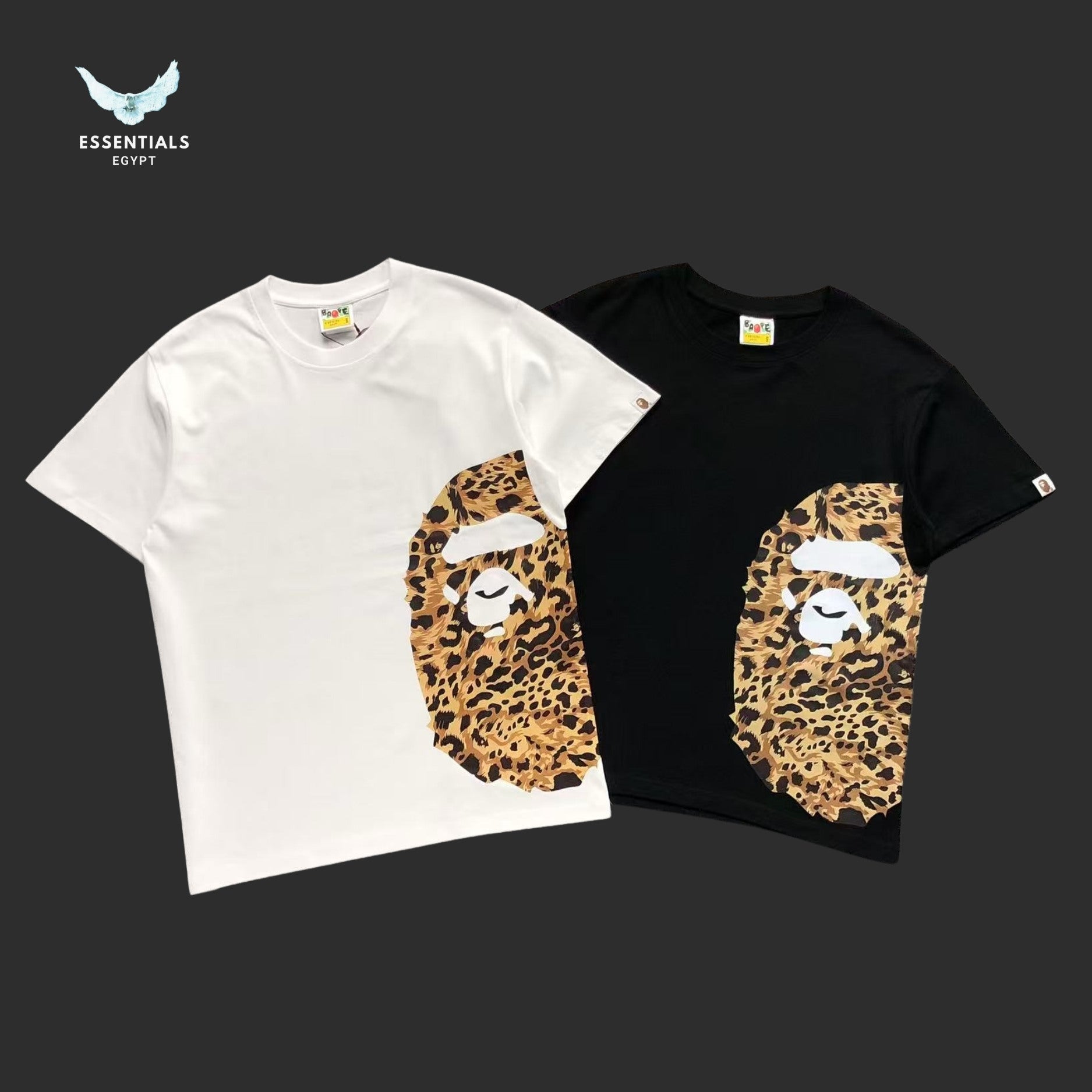 BAPE Wild Leopard Pattern Side Big Ape Head Tee
