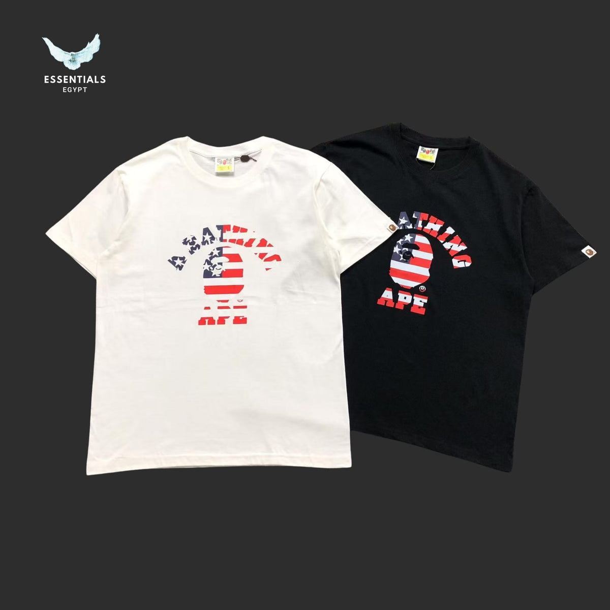 BAPE USA Flag College Tee