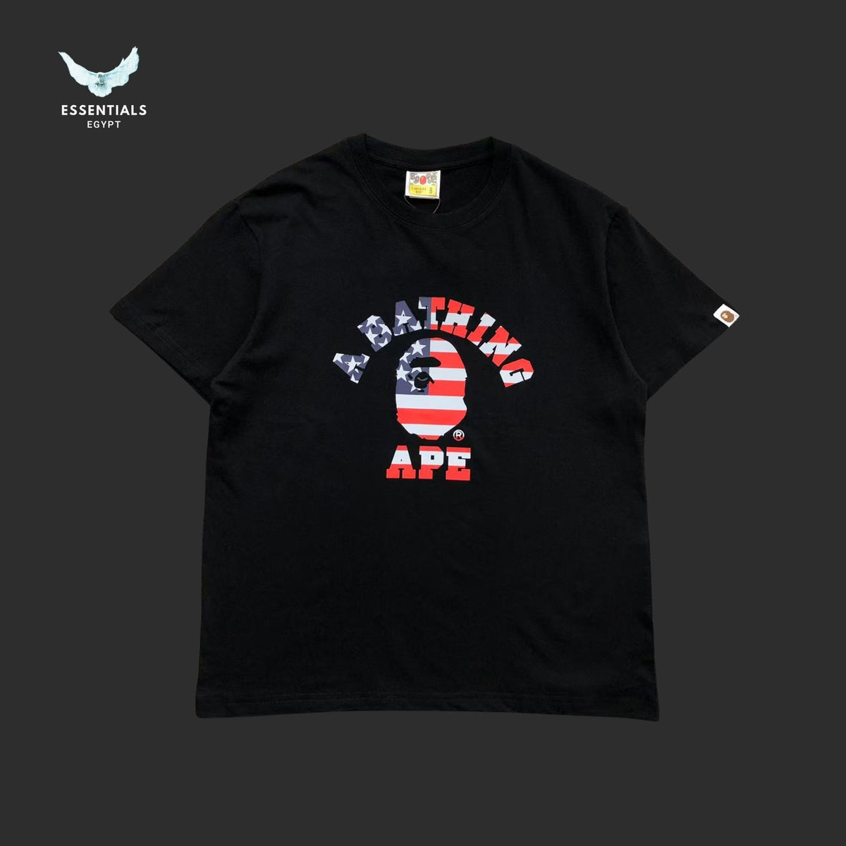 BAPE USA Flag College Tee