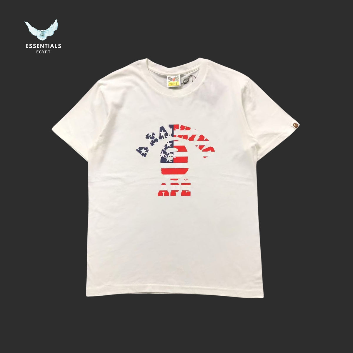 BAPE USA Flag College Tee