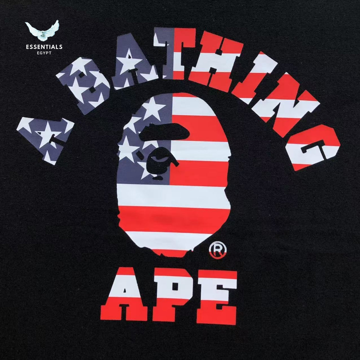 BAPE USA Flag College Tee