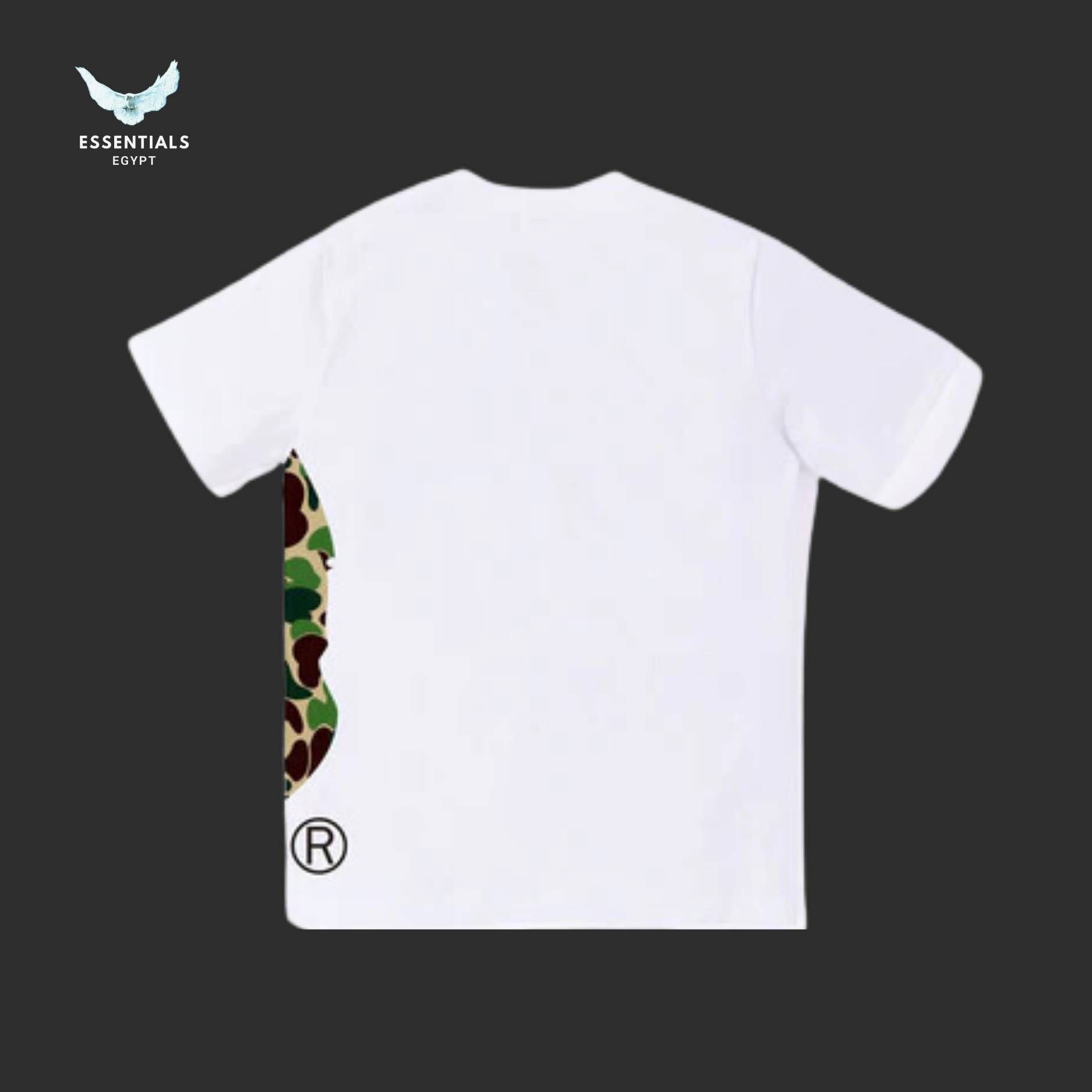BAPE ABC Camo Side Big Ape Head Tee 'White_Green'