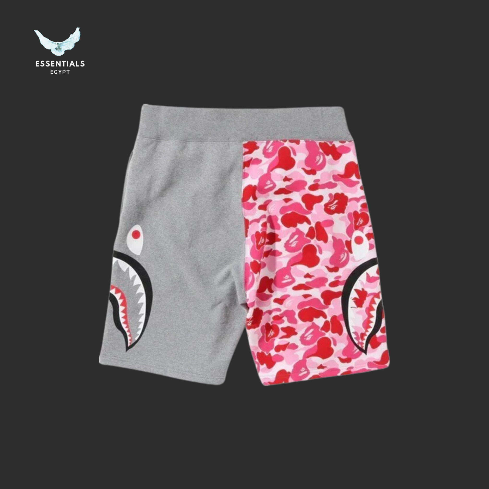 BAPE ABC Camo Side Shark Sweat Shorts 'Pink'