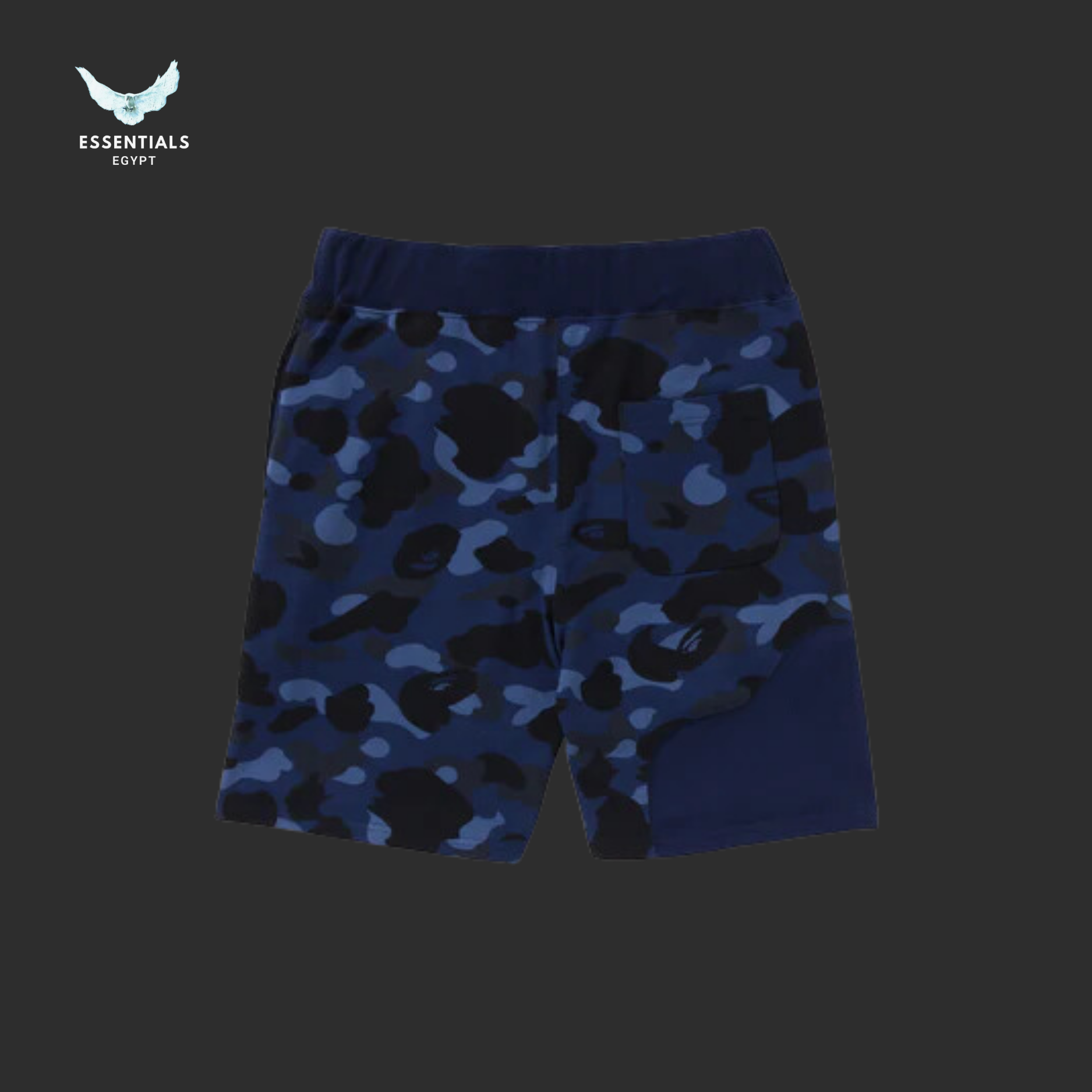 BAPE Color Camo Cutting Sweat Shorts 'Navy'