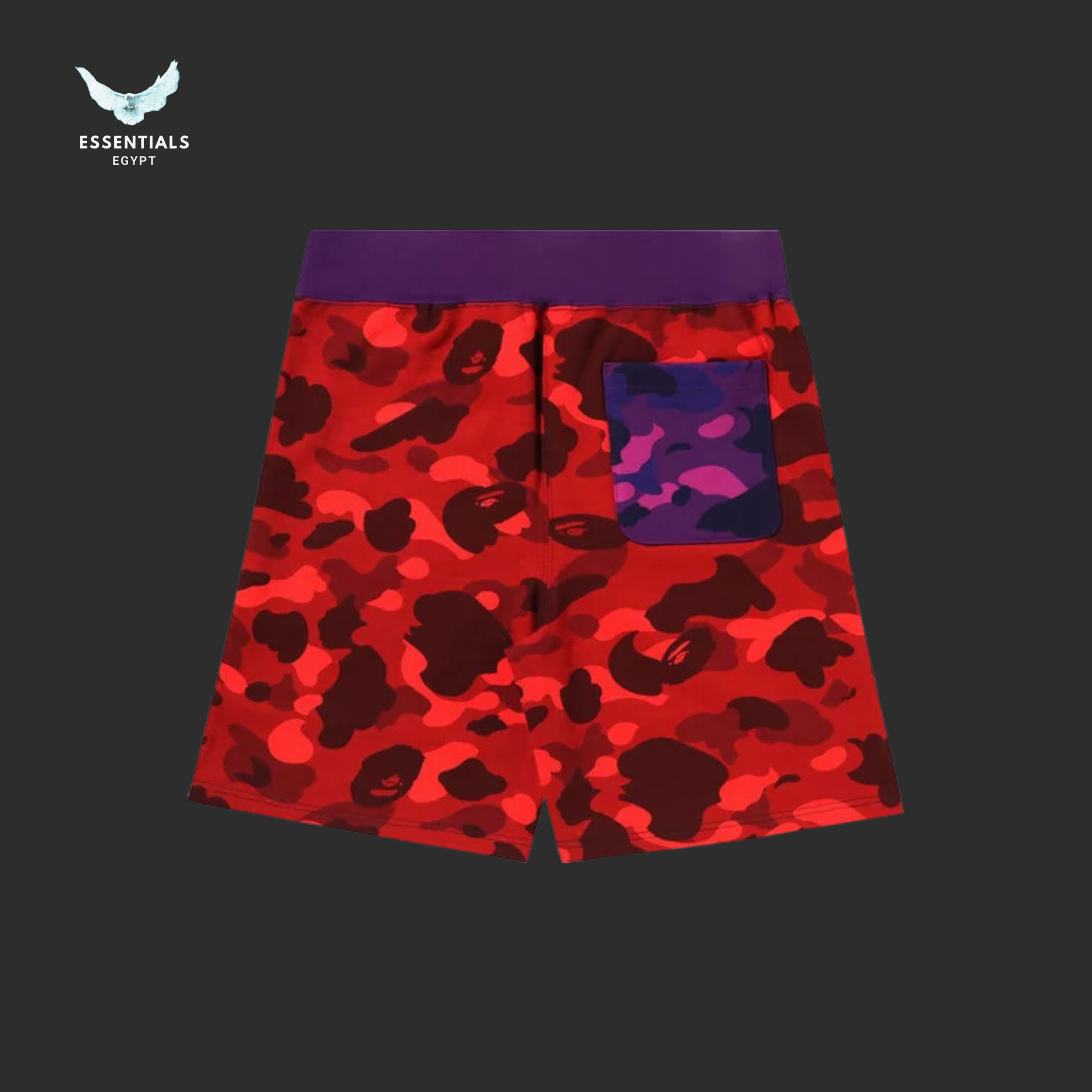 BAPE Crazy Camo Shark Sweat Shorts 'Navy'