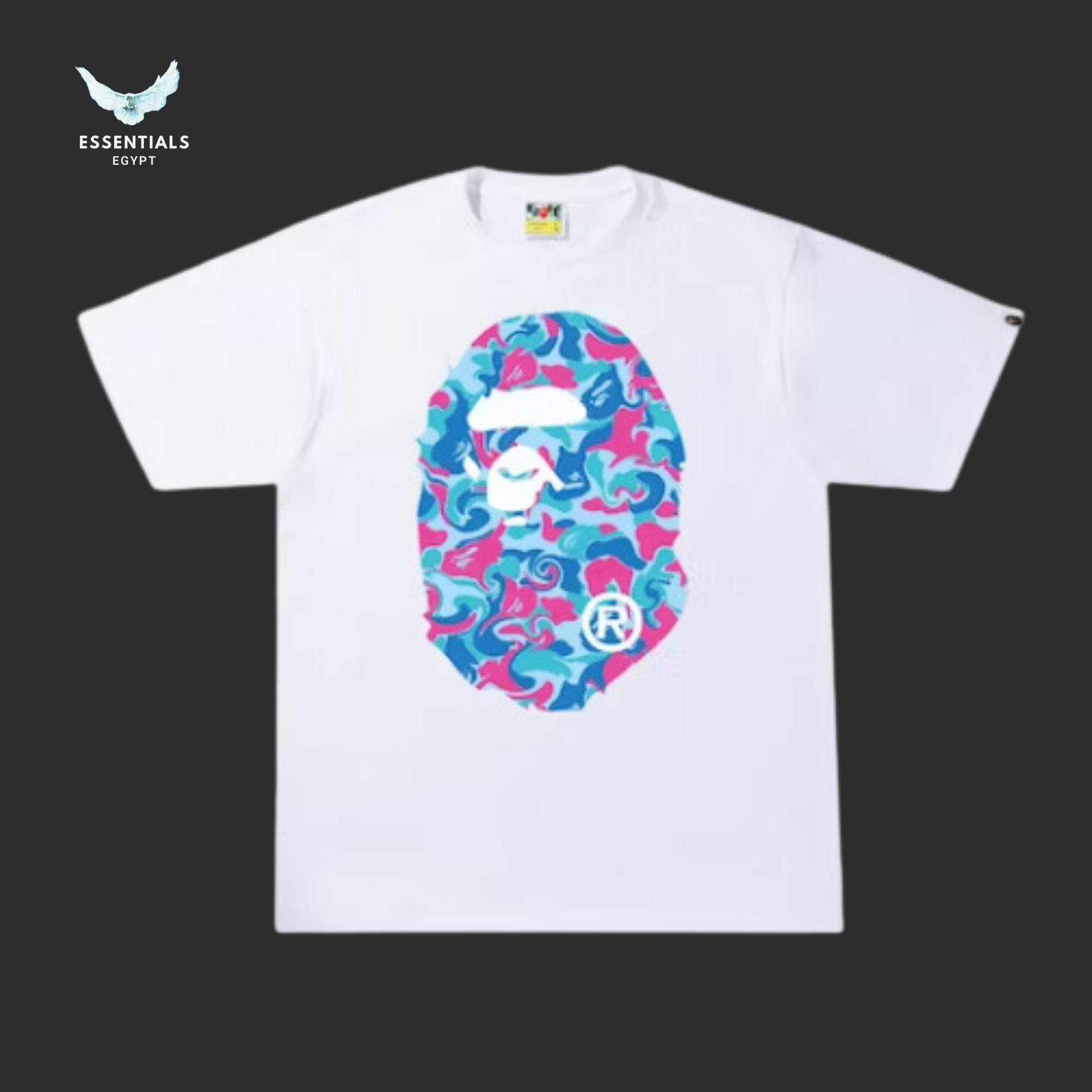 BAPE Marble Camo Big Ape Head Tee