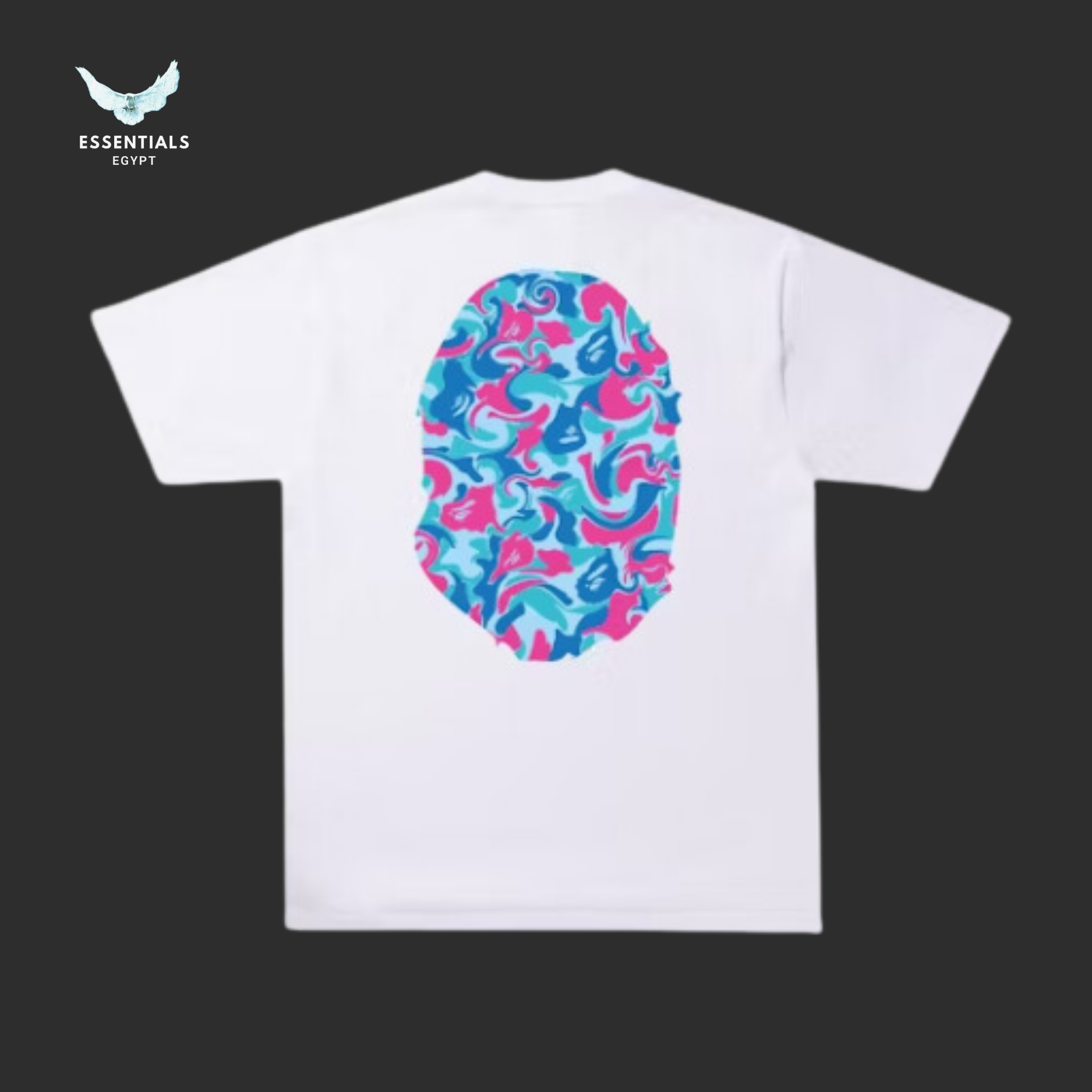 BAPE Marble Camo Big Ape Head Tee