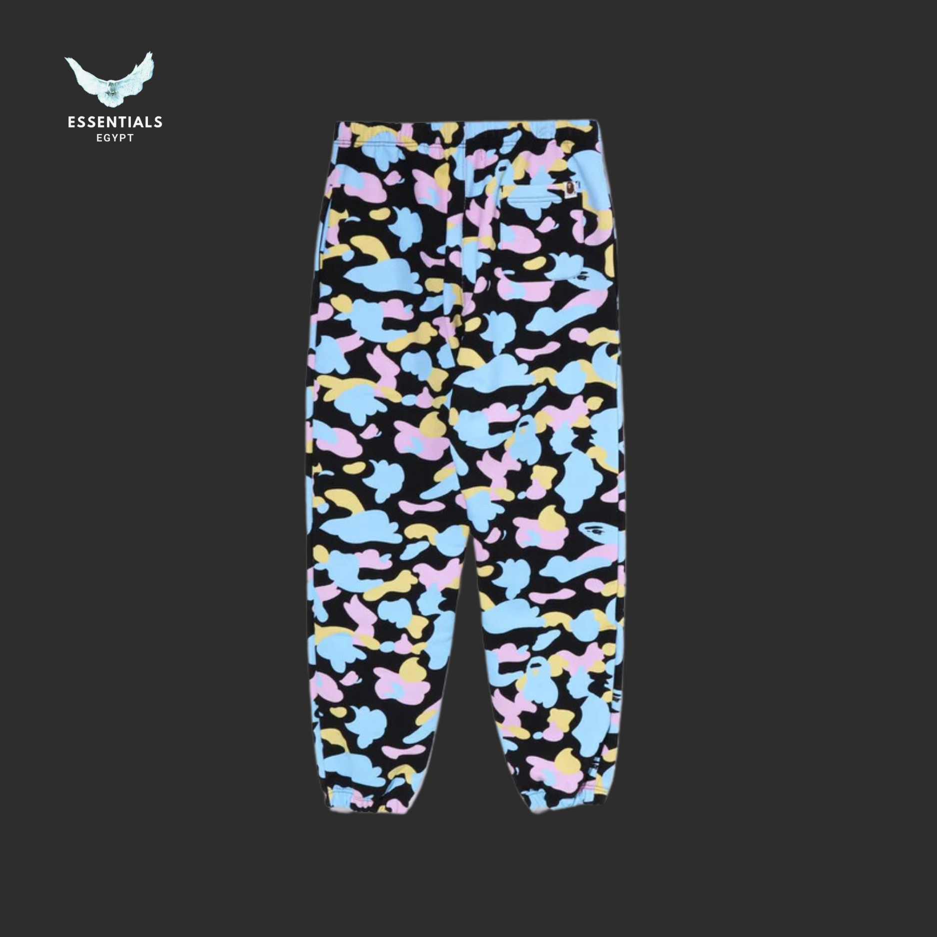 BAPE New Multi Camo Oversized Sweat Pants 'Black'