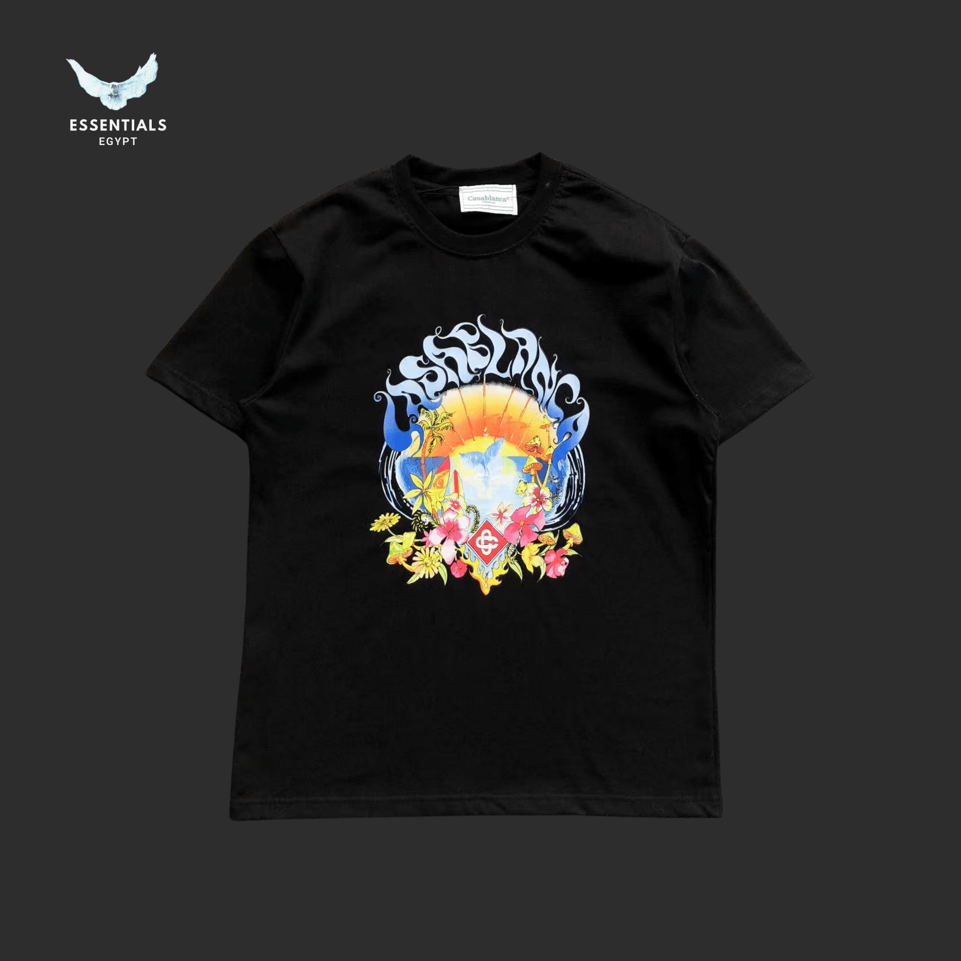 Casablanca T-Shirt – Neon Sunset Frame - ESSENTIALS EGYPT