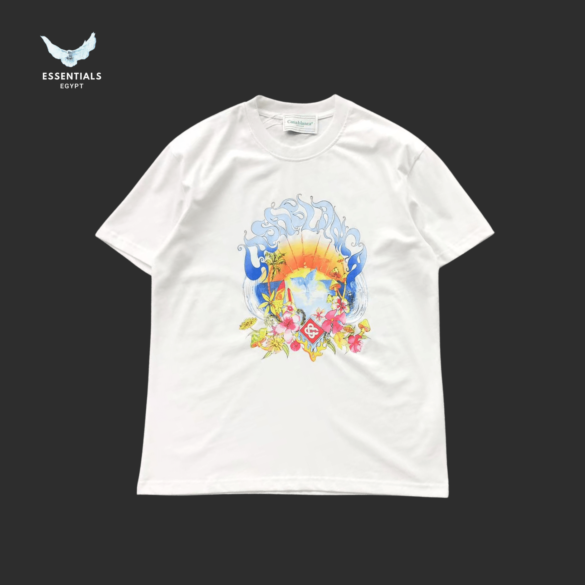 Casablanca T-Shirt – Neon Sunset Frame - ESSENTIALS EGYPT