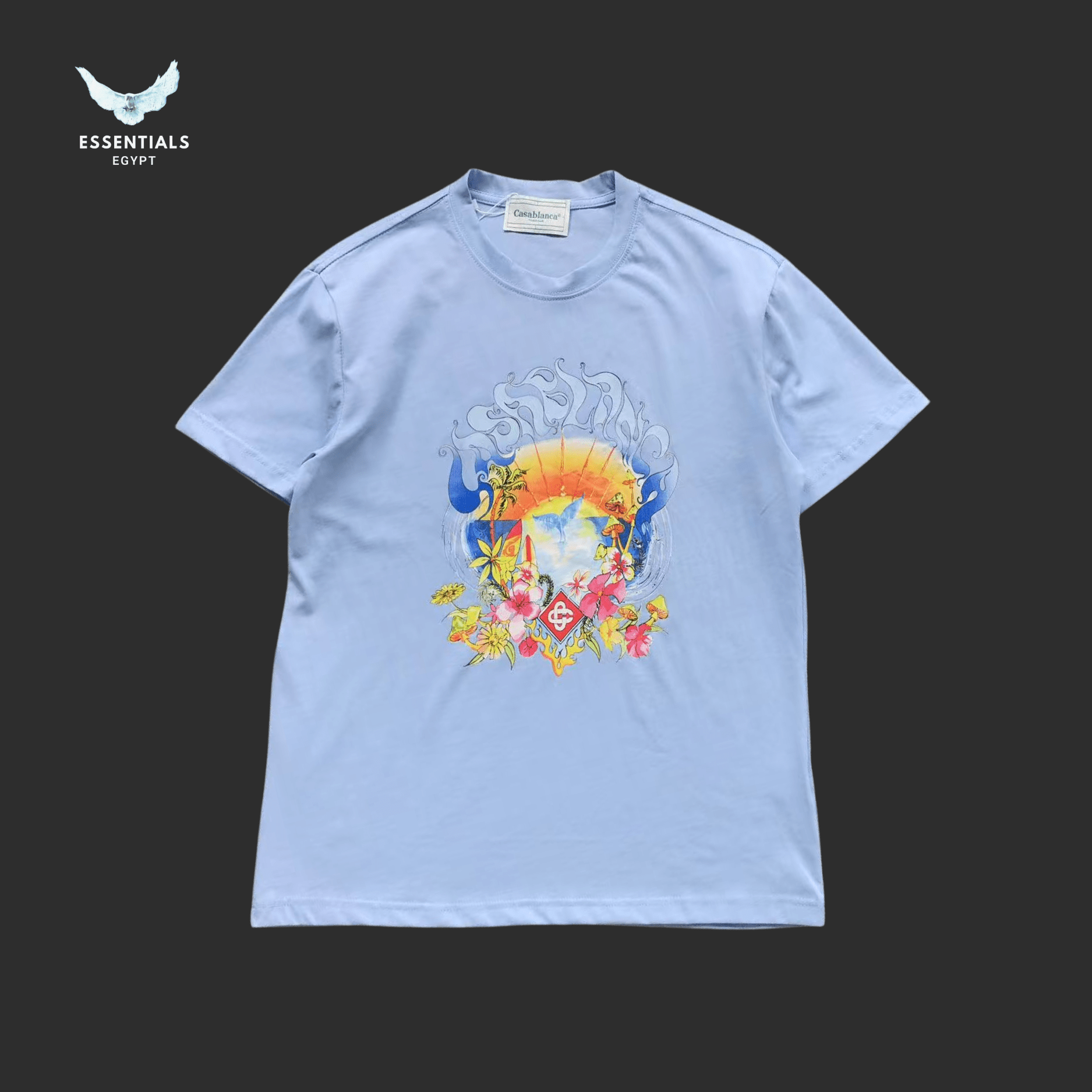Casablanca T-Shirt – Neon Sunset Frame - ESSENTIALS EGYPT