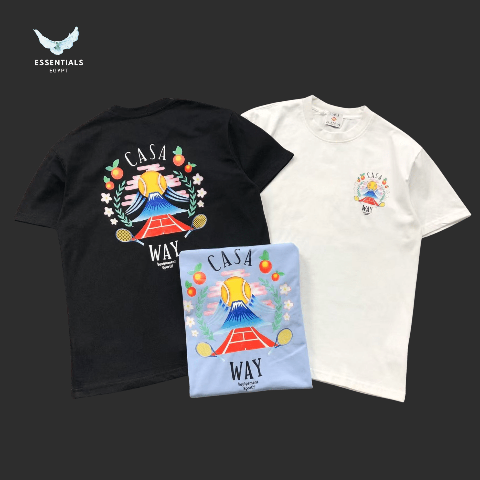 Casablanca T-Shirt – Casa Way Stairs Print - ESSENTIALS EGYPT