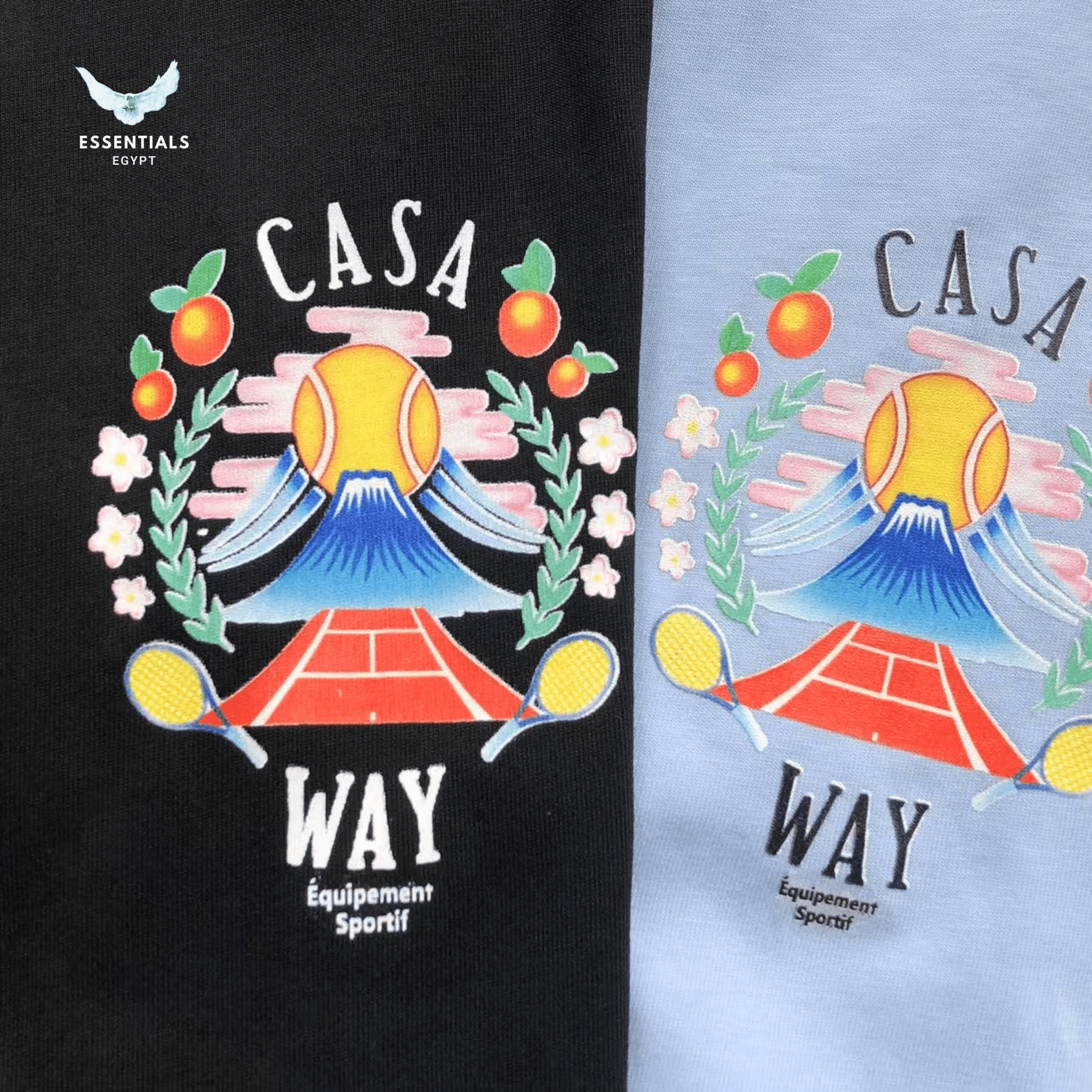 Casablanca T-Shirt – Casa Way Stairs Print - ESSENTIALS EGYPT