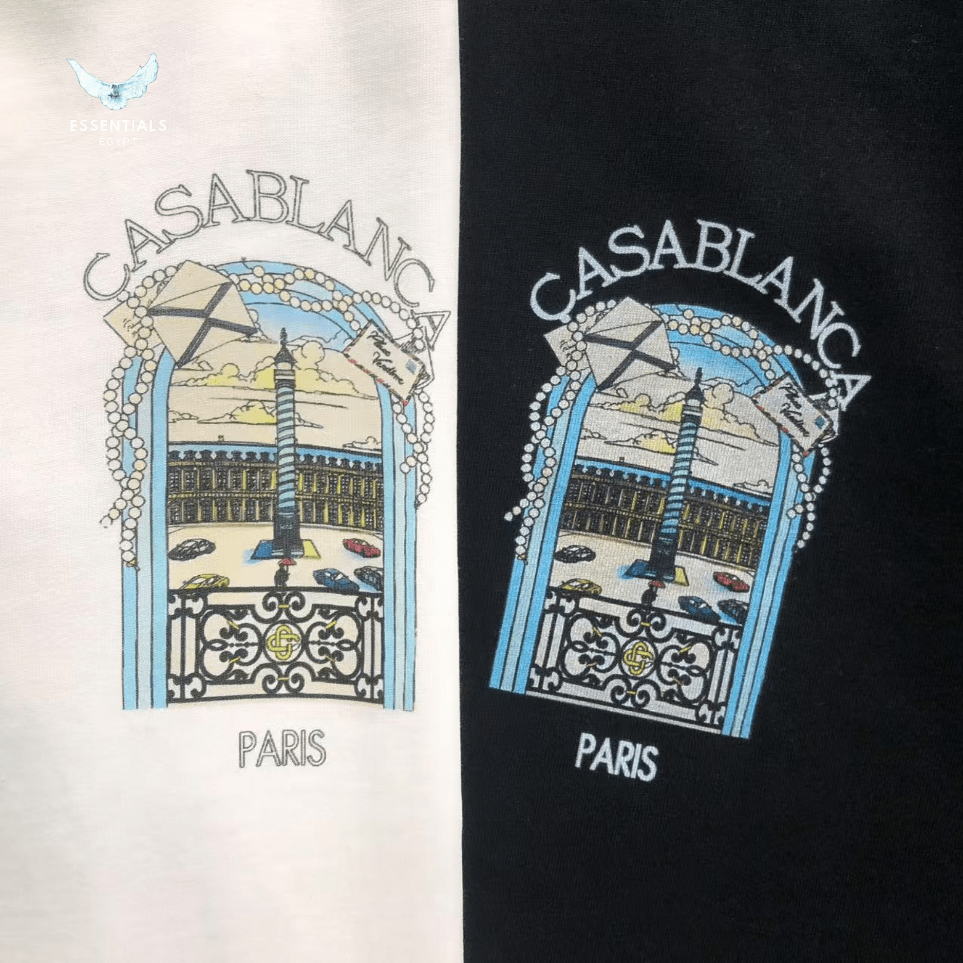 Casablanca Paris Illustration T-Shirt - ESSENTIALS EGYPT