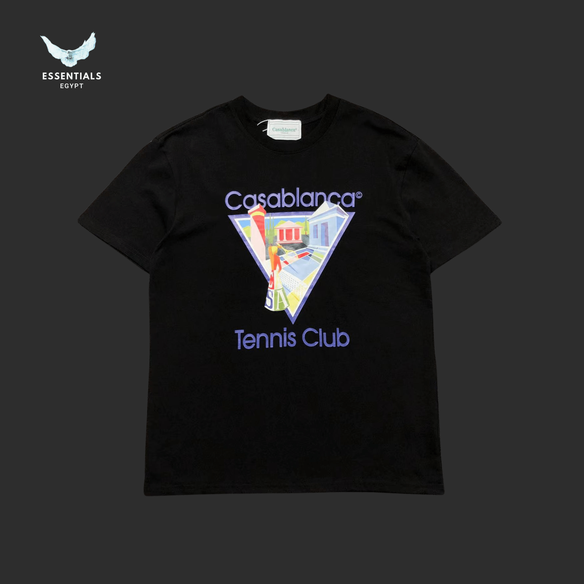 Casablanca T-Shirt – Tennis Club Pink Print - ESSENTIALS EGYPT