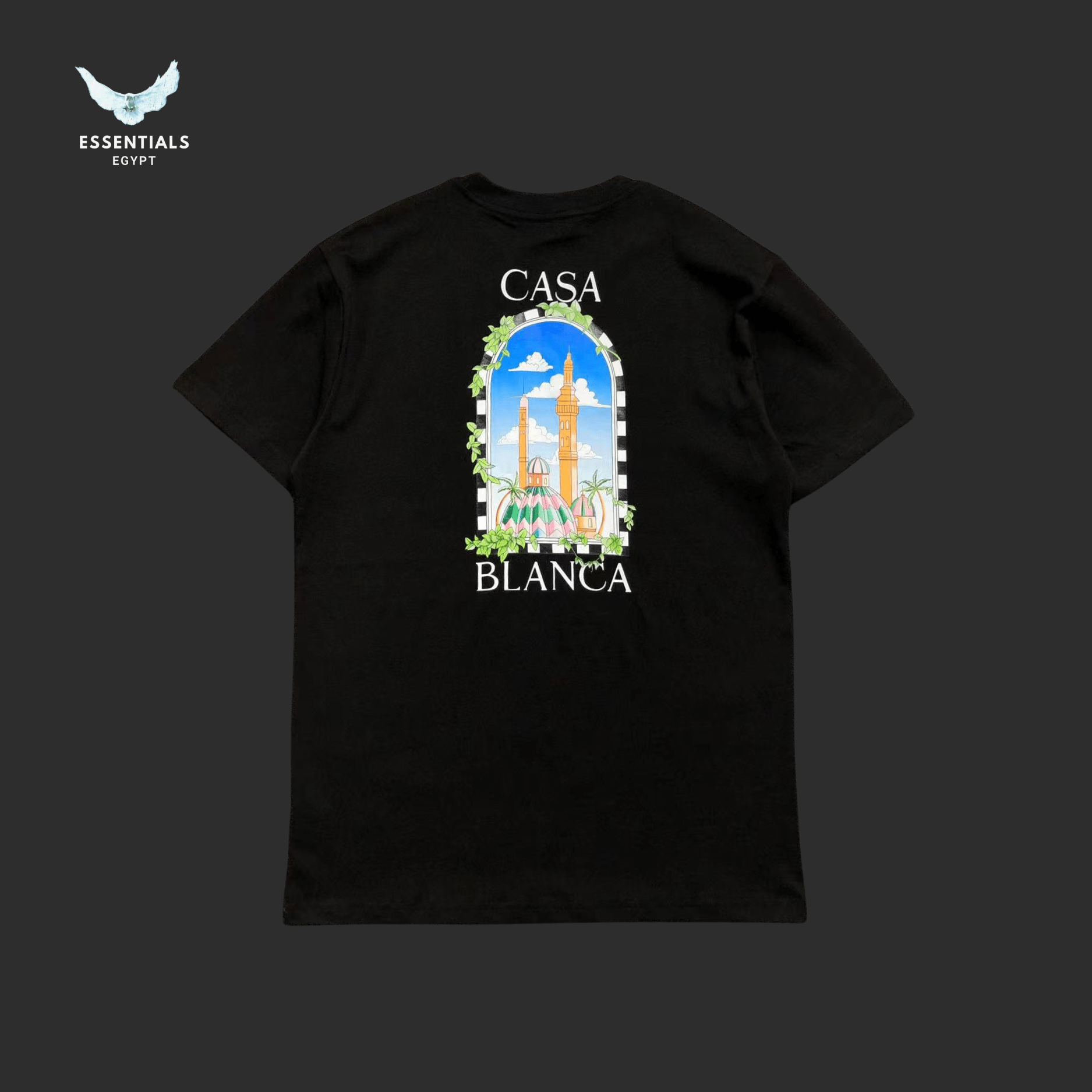 Casablanca T-Shirt – Castle View Print - ESSENTIALS EGYPT
