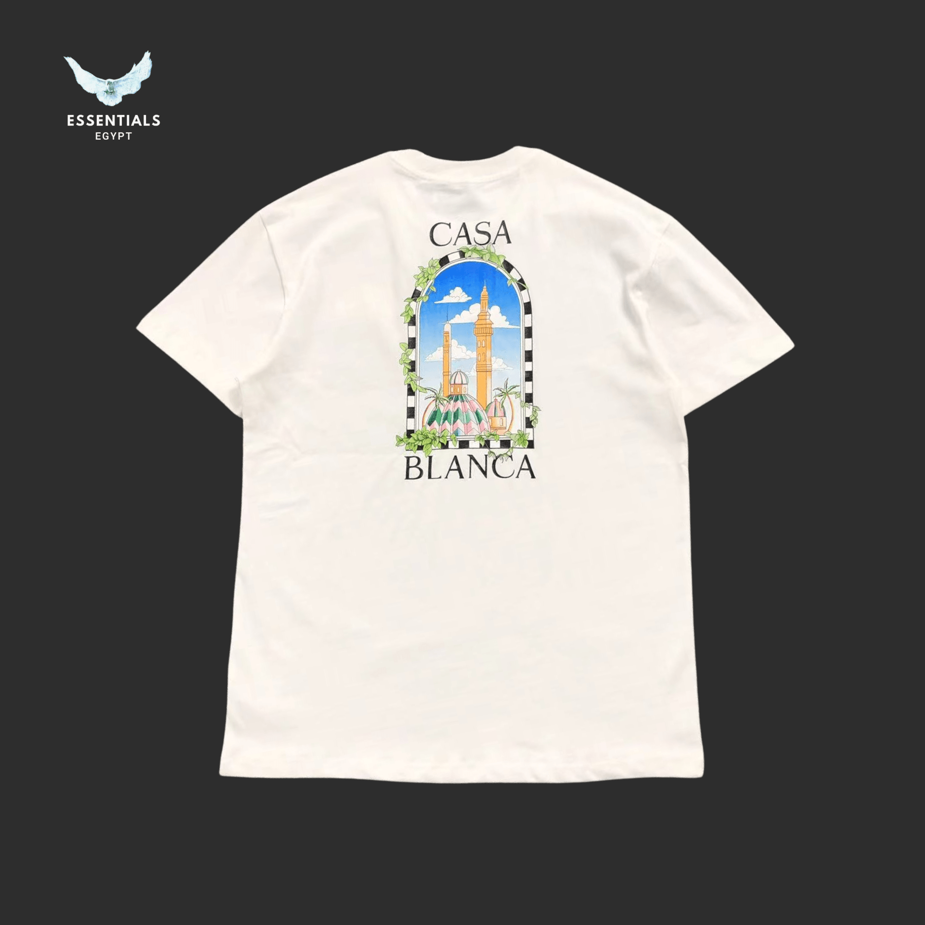 Casablanca T-Shirt – Castle View Print - ESSENTIALS EGYPT