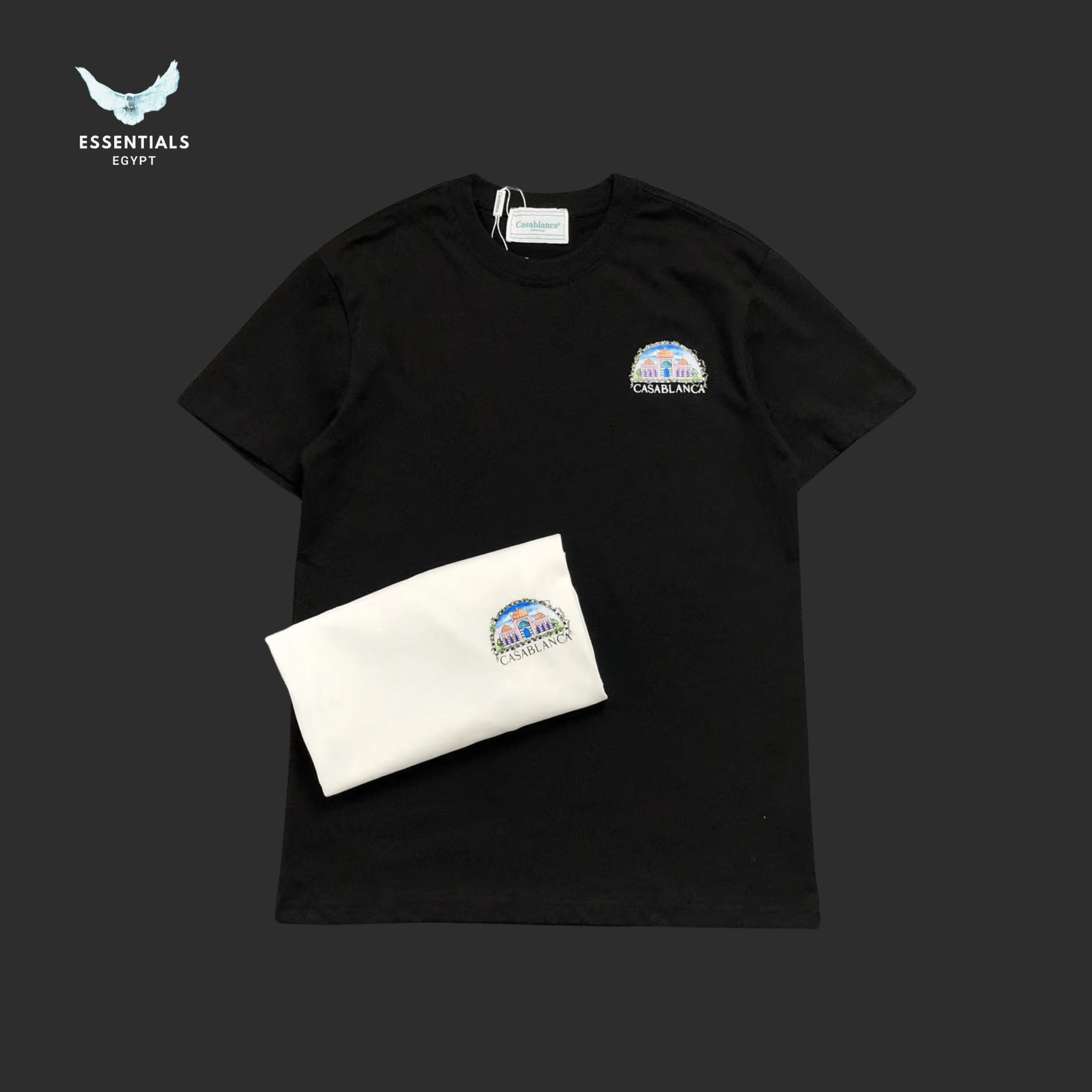 Casablanca T-Shirt – Castle View Print - ESSENTIALS EGYPT