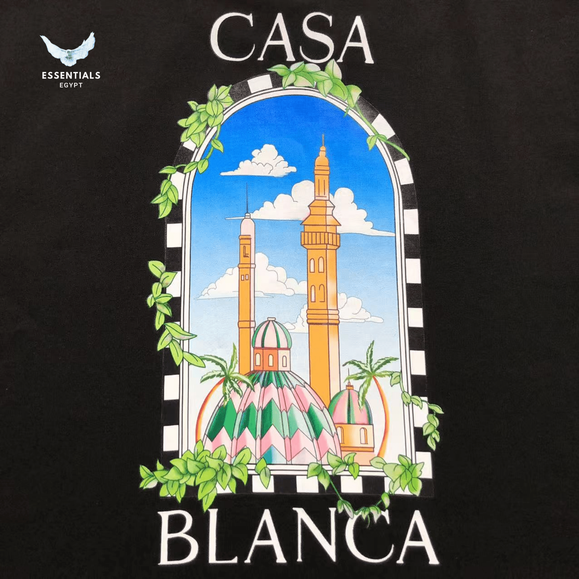 Casablanca T-Shirt – Castle View Print - ESSENTIALS EGYPT