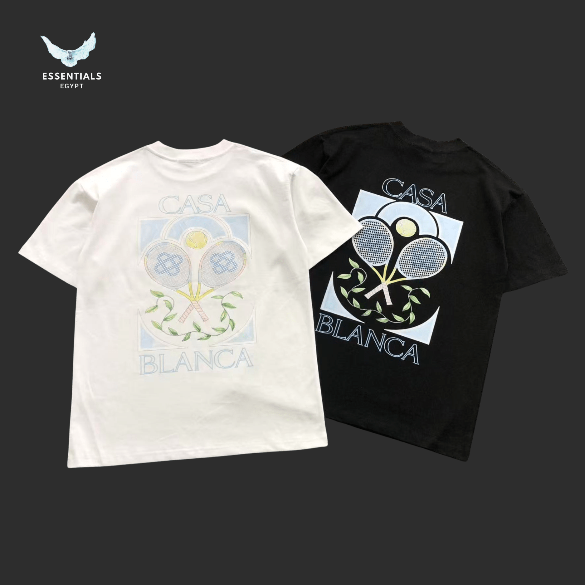 Casablanca T-Shirt – Tennis & Flower Box - ESSENTIALS EGYPT