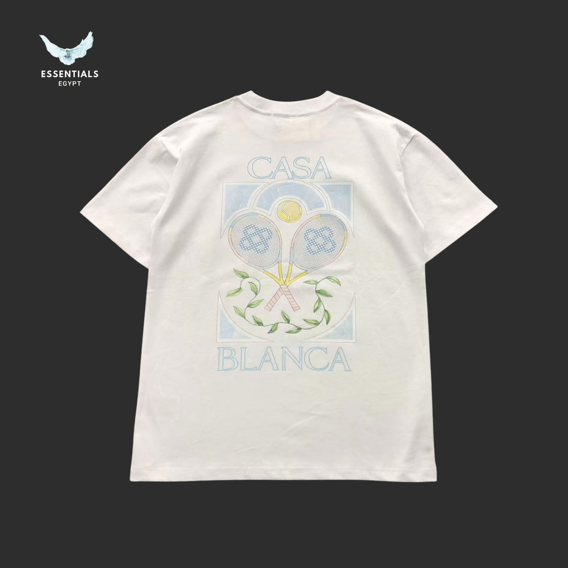 Casablanca T-Shirt – Tennis & Flower Box - ESSENTIALS EGYPT