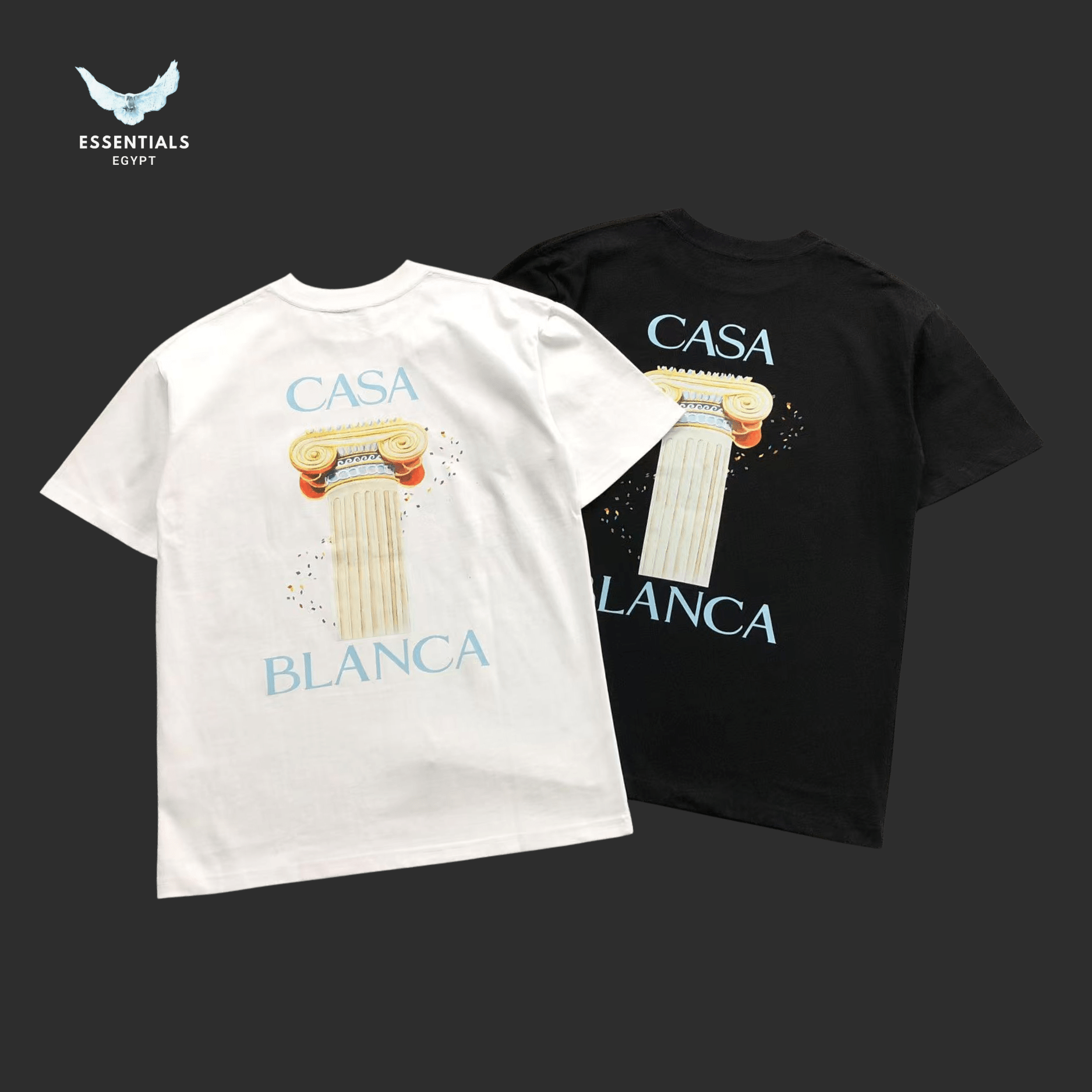 Casablanca T-Shirt – Columns & Fruit Motif - ESSENTIALS EGYPT