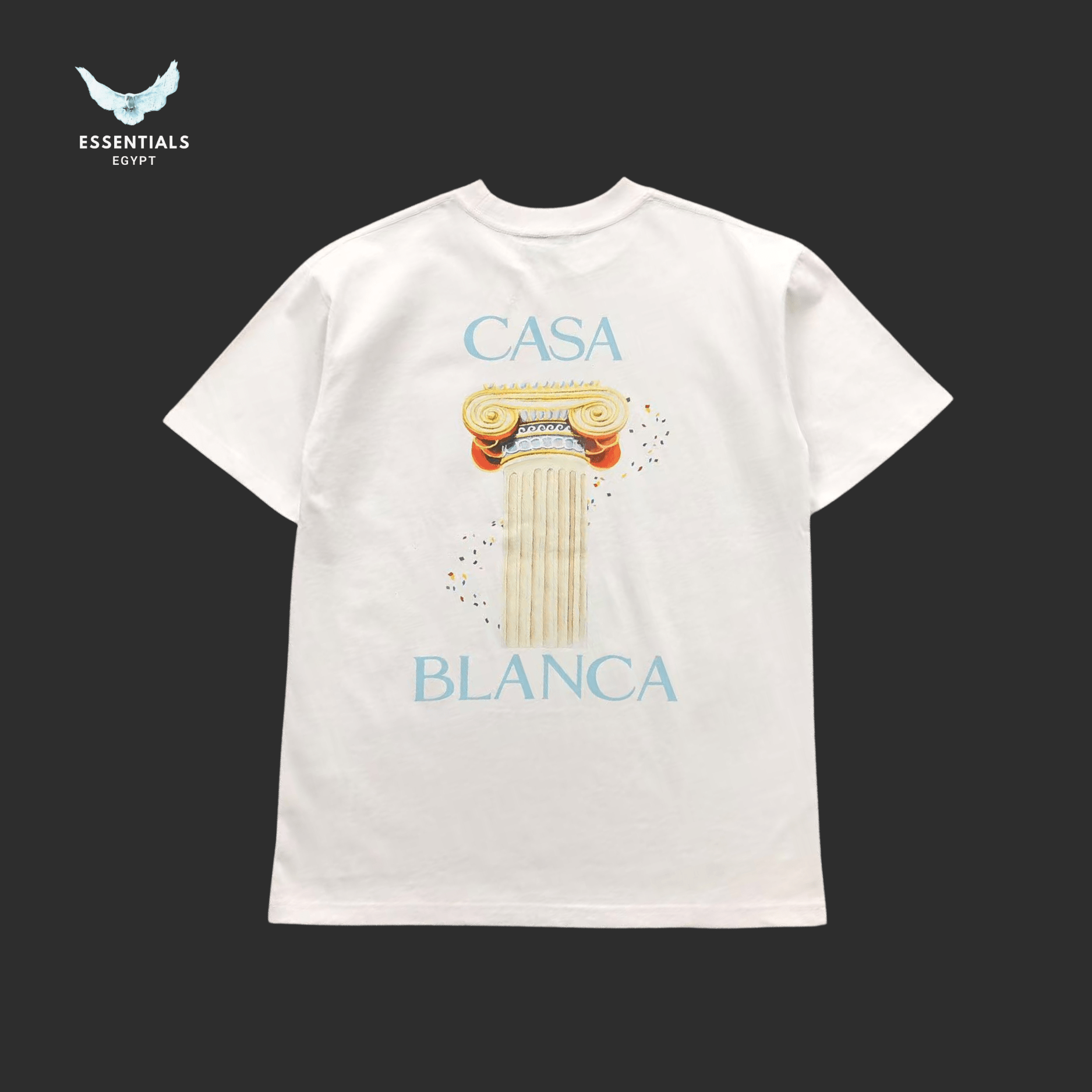 Casablanca T-Shirt – Columns & Fruit Motif - ESSENTIALS EGYPT