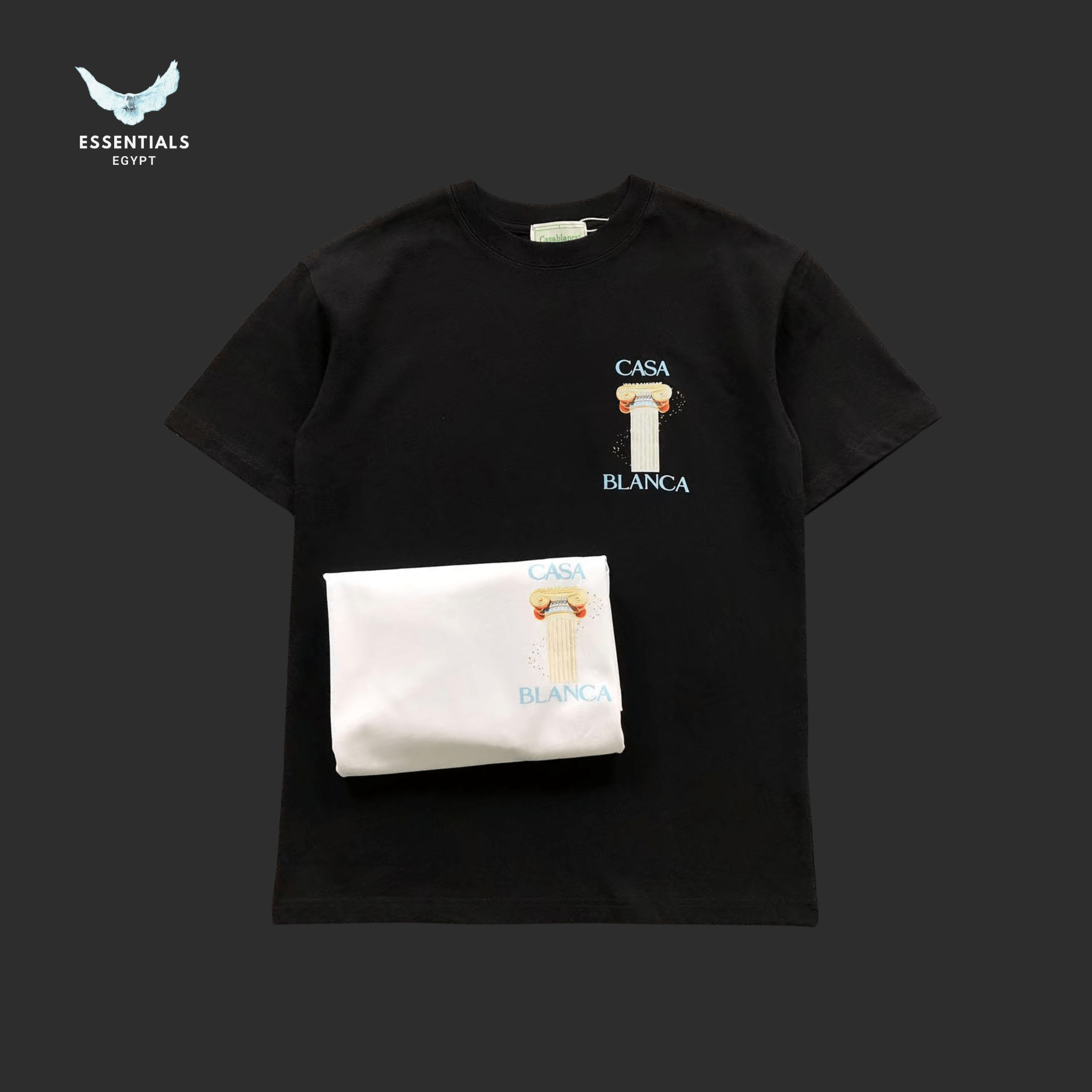 Casablanca T-Shirt – Columns & Fruit Motif - ESSENTIALS EGYPT
