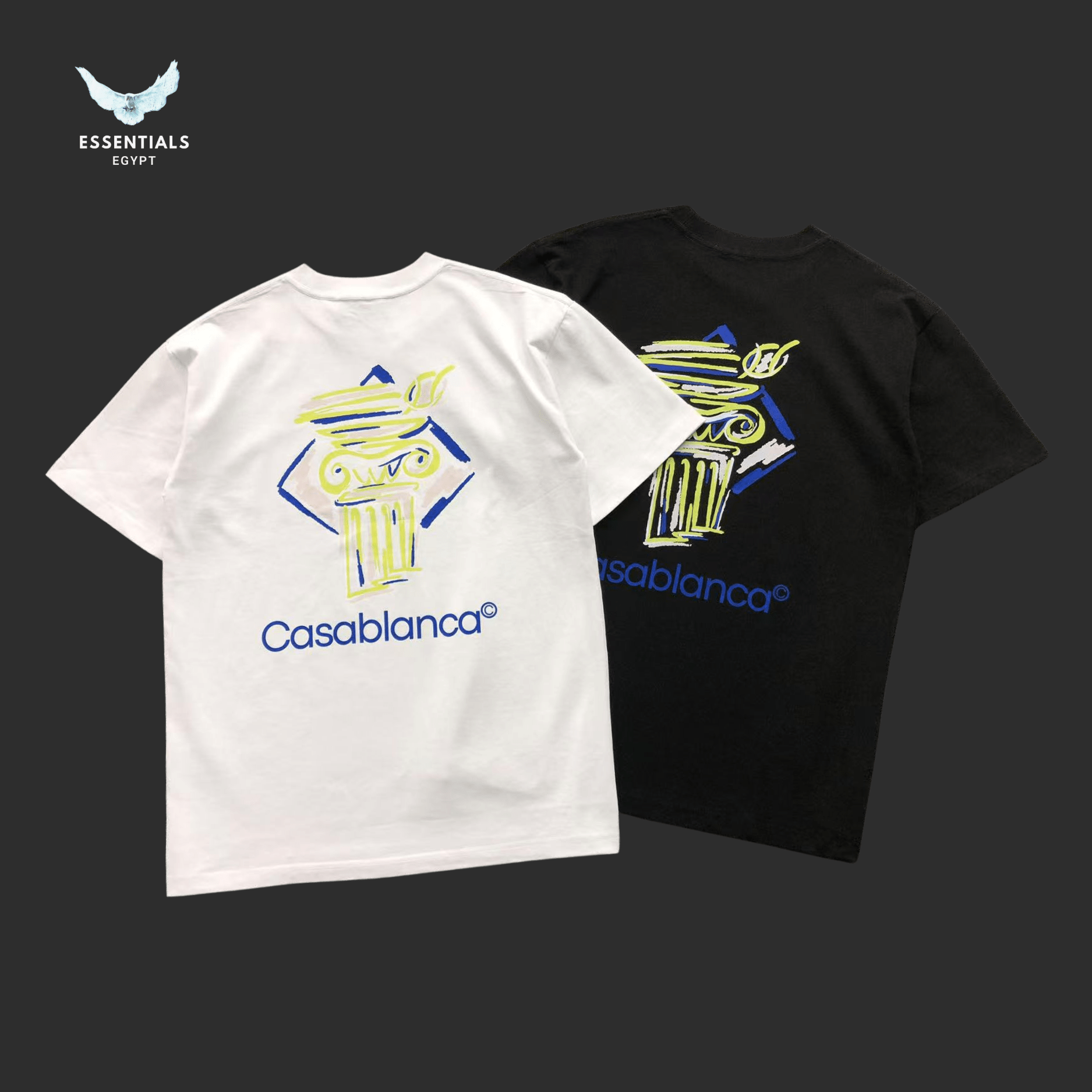 Casablanca T-Shirt – Oversized Mask Graphic - ESSENTIALS EGYPT