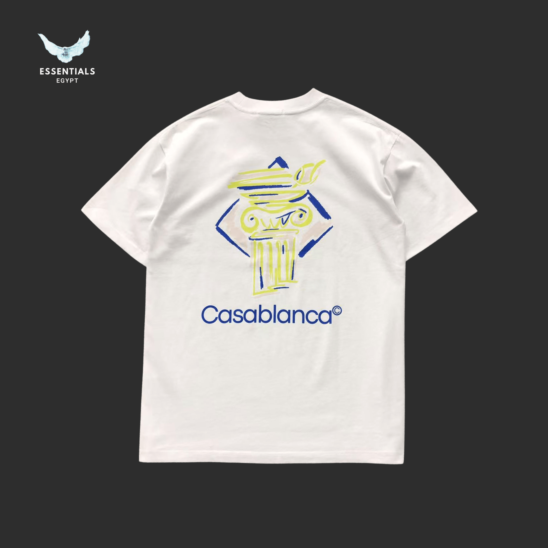 Casablanca T-Shirt – Oversized Mask Graphic - ESSENTIALS EGYPT