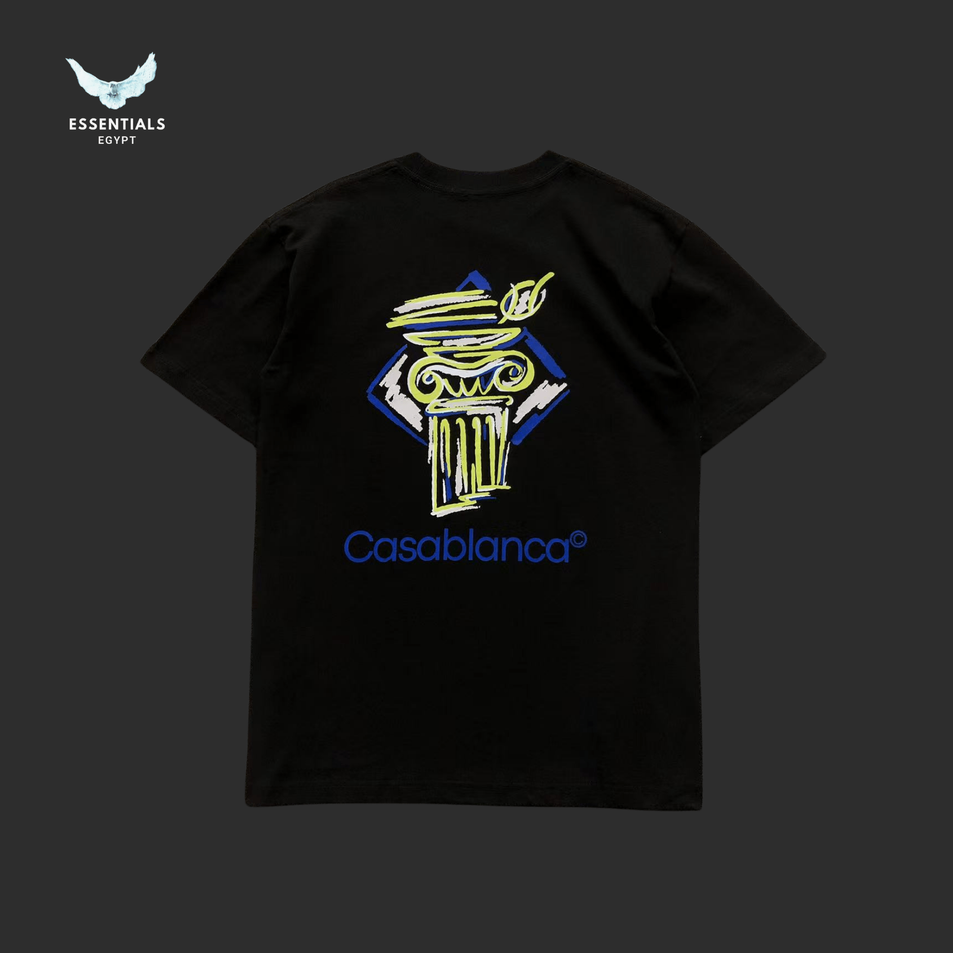 Casablanca T-Shirt – Oversized Mask Graphic - ESSENTIALS EGYPT