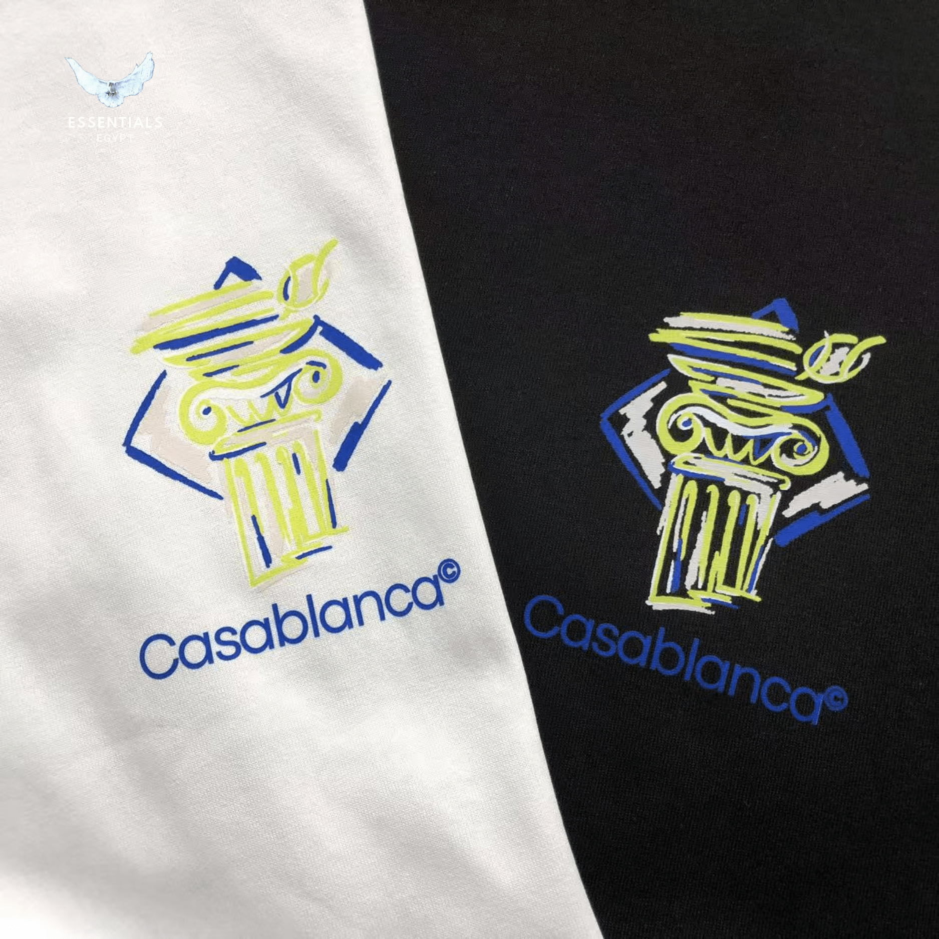 Casablanca T-Shirt – Oversized Mask Graphic - ESSENTIALS EGYPT