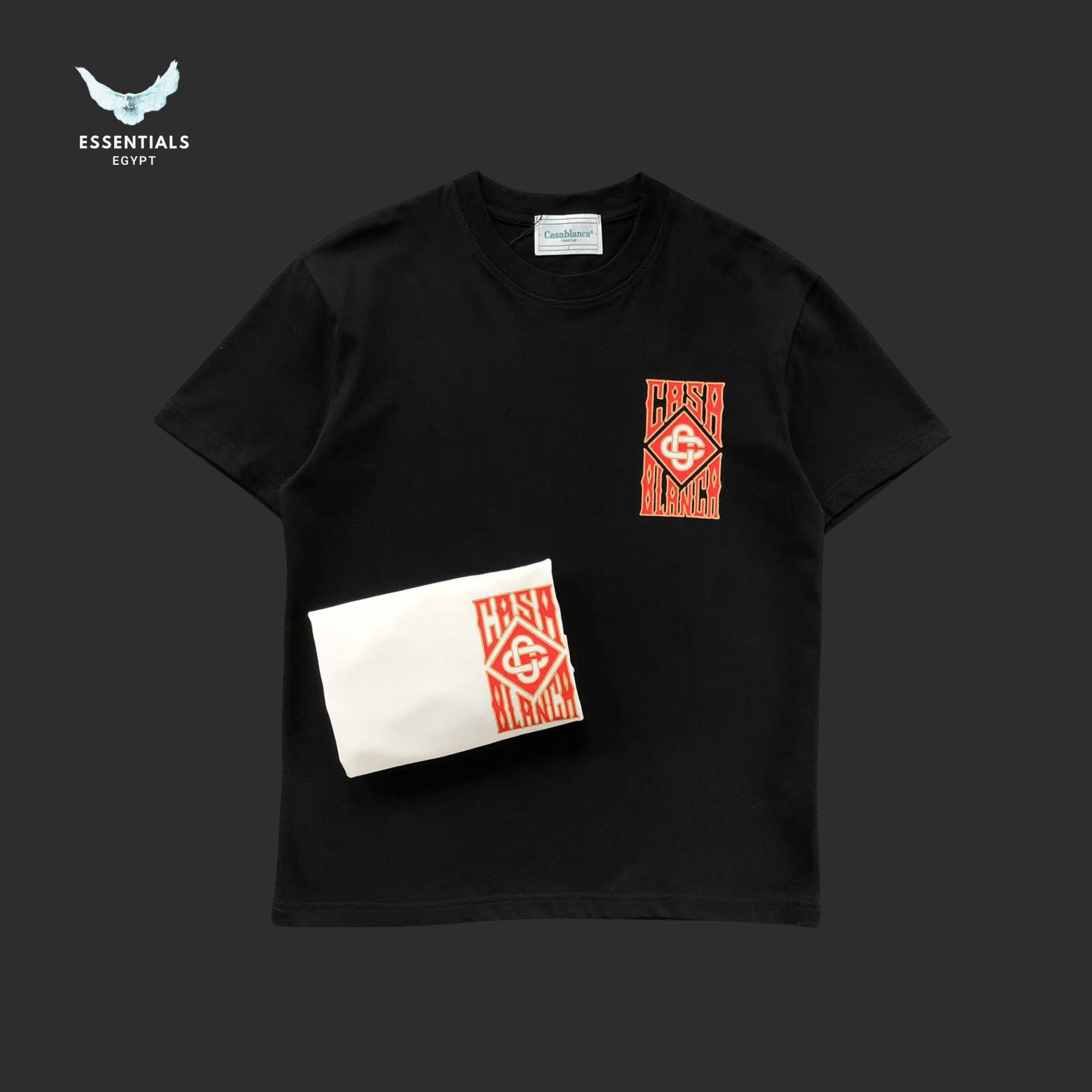 Casablanca T-Shirt – Dual Tag Patch - ESSENTIALS EGYPT