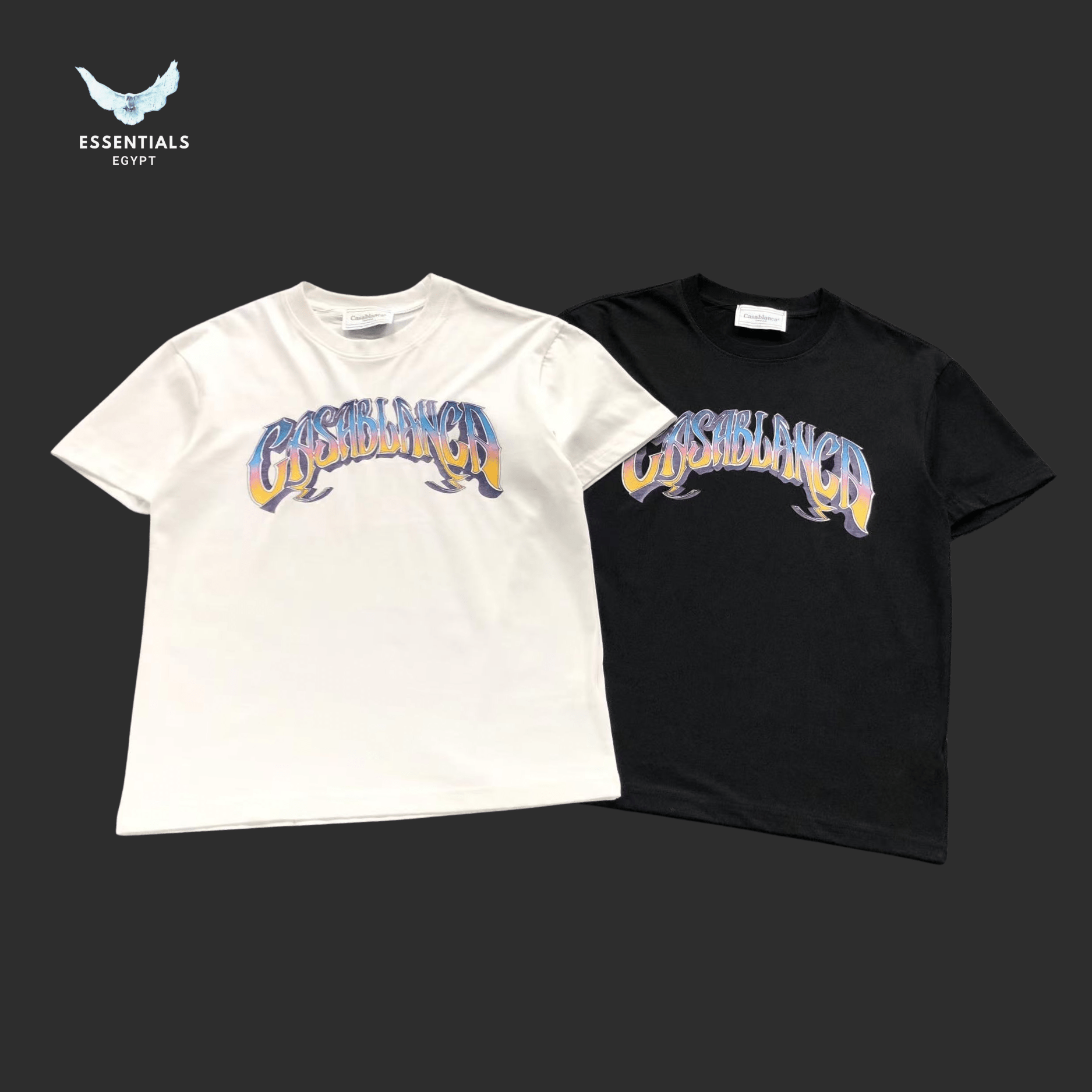 Casablanca T-Shirt – Wavy Logo - ESSENTIALS EGYPT