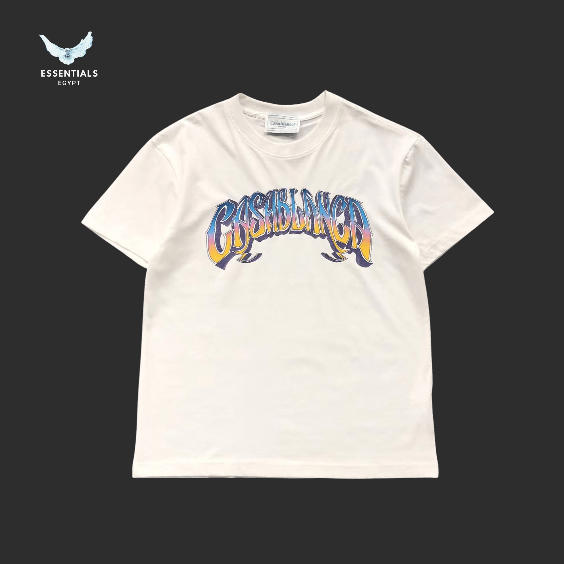 Casablanca T-Shirt – Wavy Logo - ESSENTIALS EGYPT